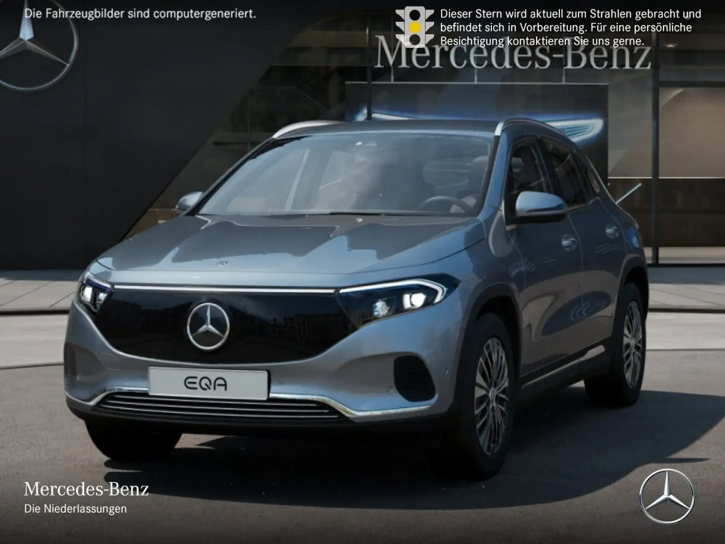 Mercedes-Benz EQA 300 4M PROG+PLUS-PAKET+KAMERA+KEYLESS+SPUR Silber - 2