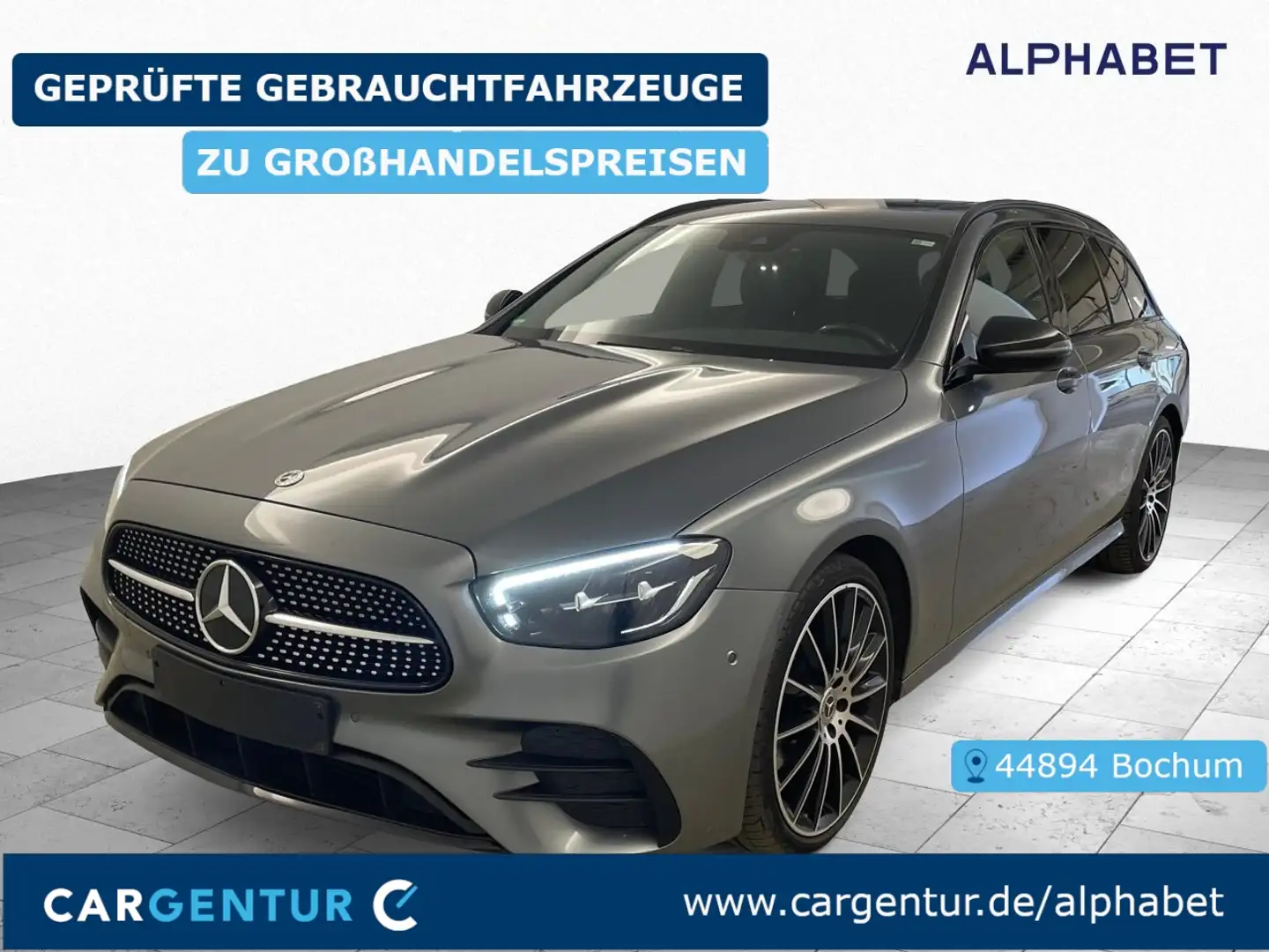 Mercedes-Benz E 220 T d AMG Line 4Matic Wide AHK S-Dach SpoSi Gris - 1