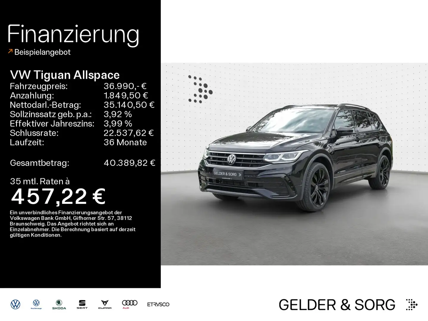 Volkswagen Tiguan Allspace 2.0 TDI R-Line*DCC*AHK*HuD*20Z Noir - 1