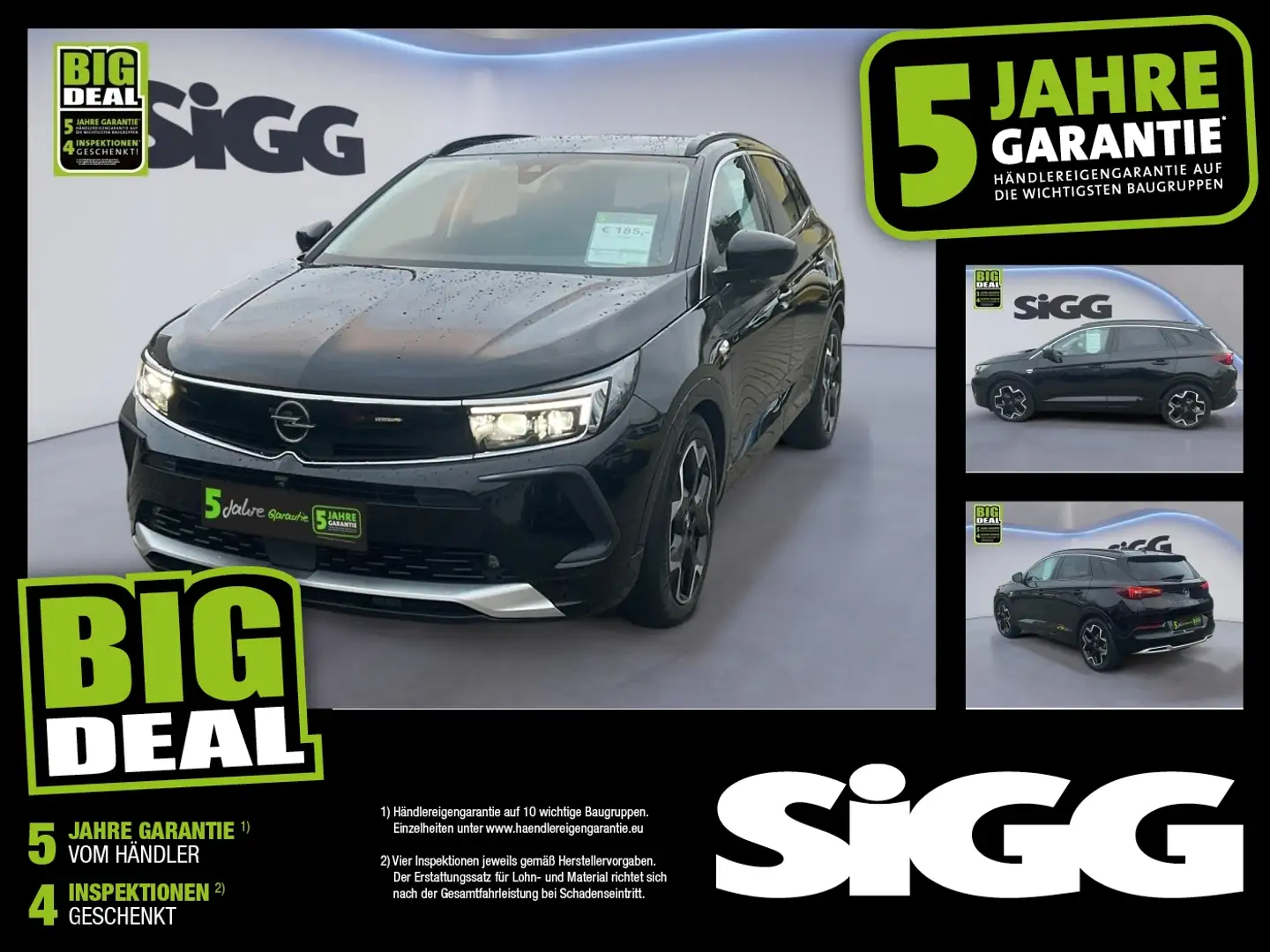 Opel Grandland 1.5 D Business Elegance 2xKlima 360 Schwarz - 1