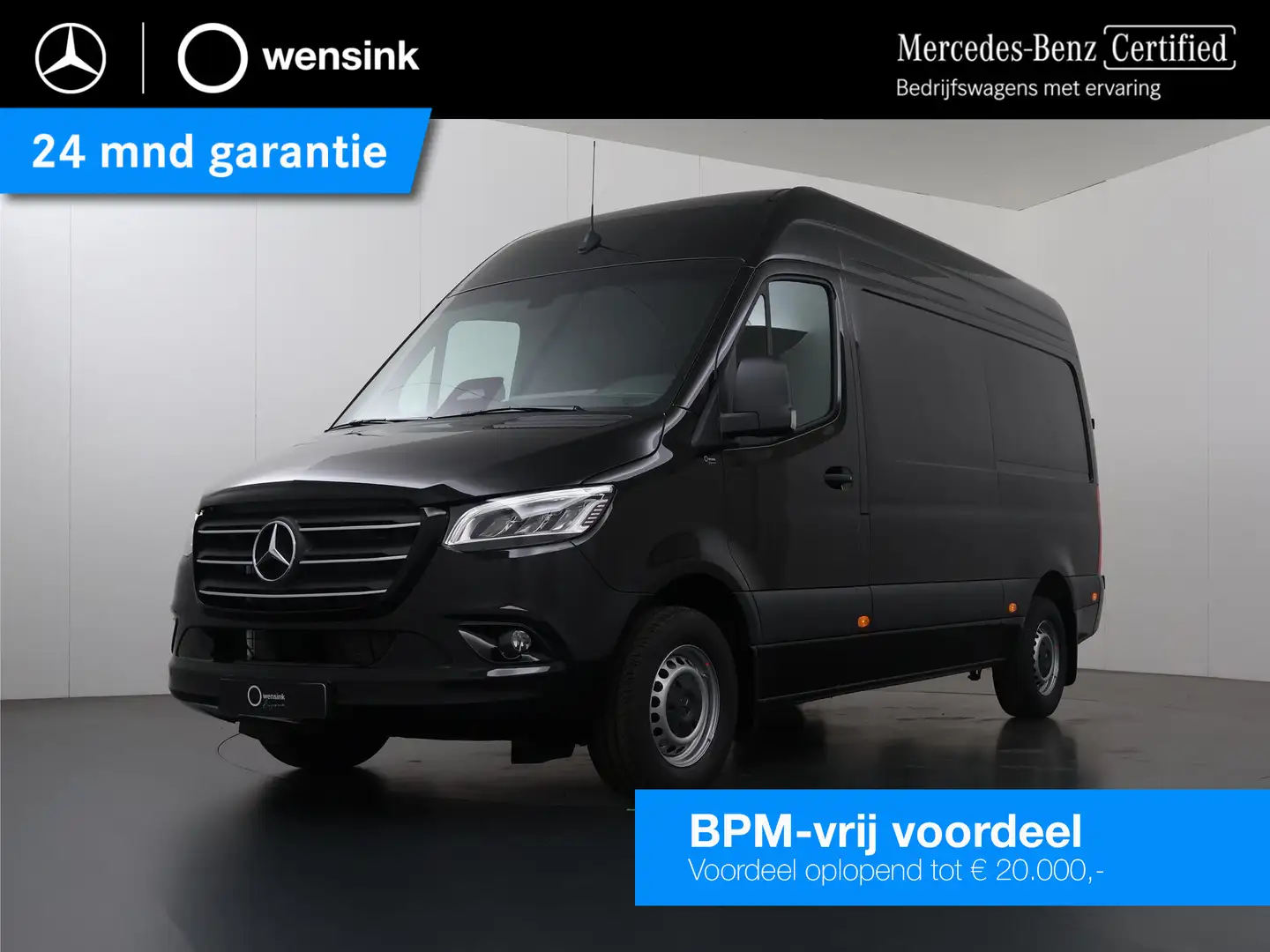 Mercedes-Benz Sprinter 319 L2H2 RWD SELECT | LED | BPM VRIJ | DISTRONIC | Noir - 1