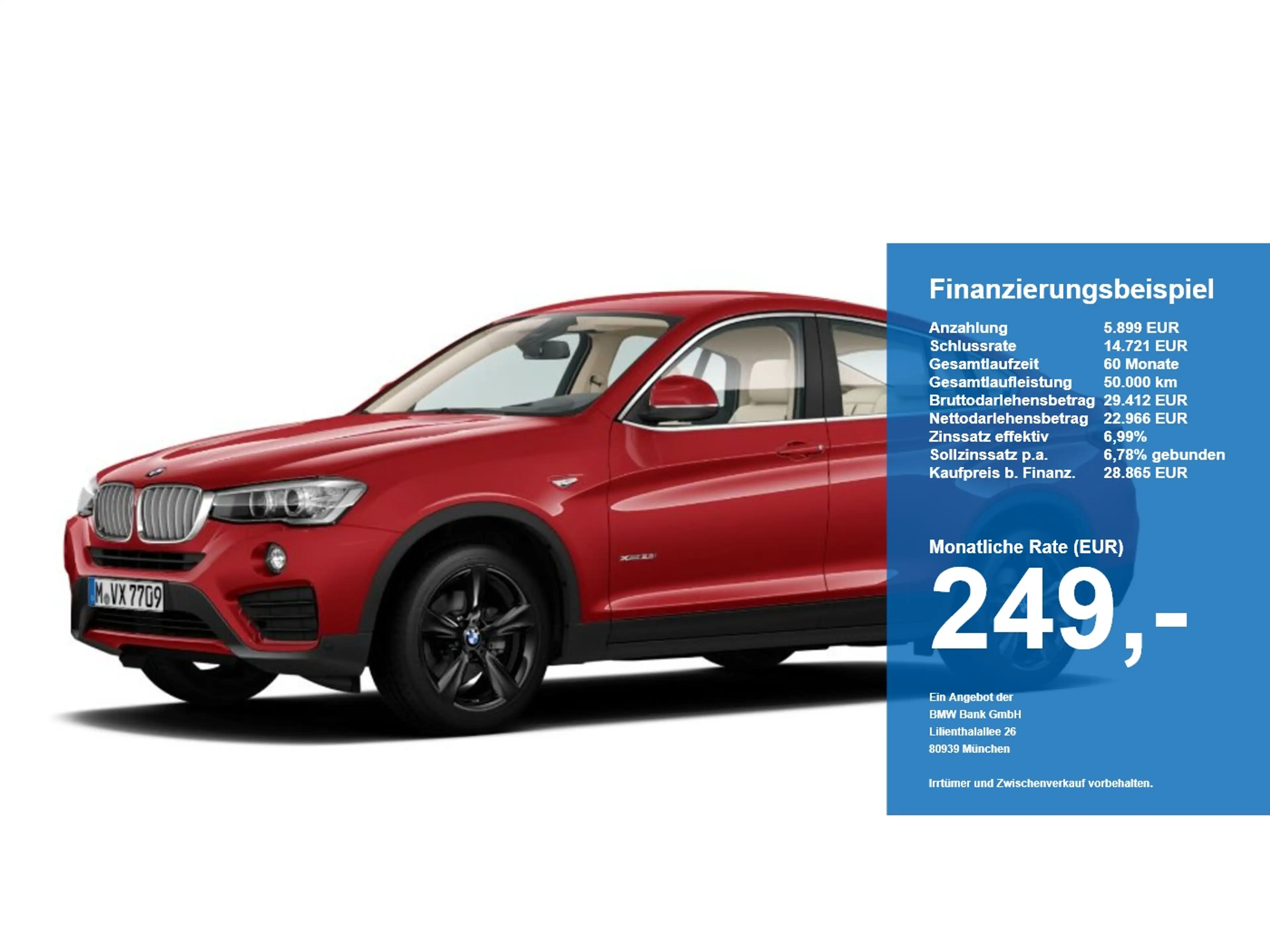 BMW X4 xDrive 35i Advantage Xenon DrvAss HUD HiFi PDC