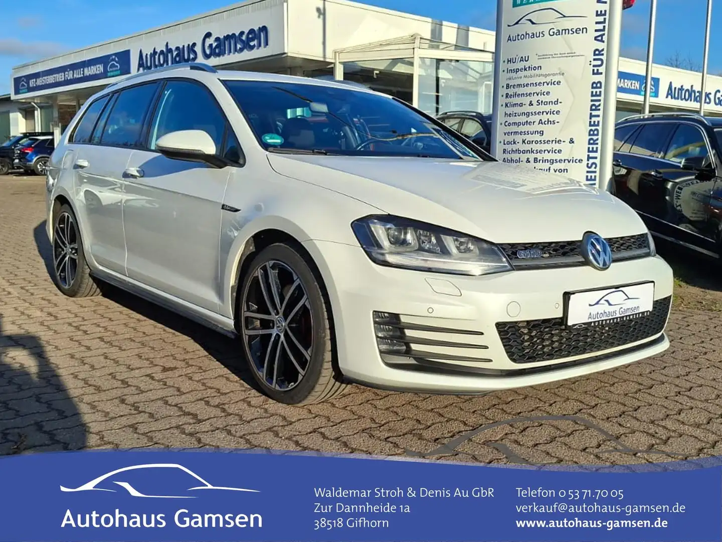 Volkswagen Golf Variant GTD 2.0 TDI Sthzg/Xenon/Winter/Alu Weiß - 1