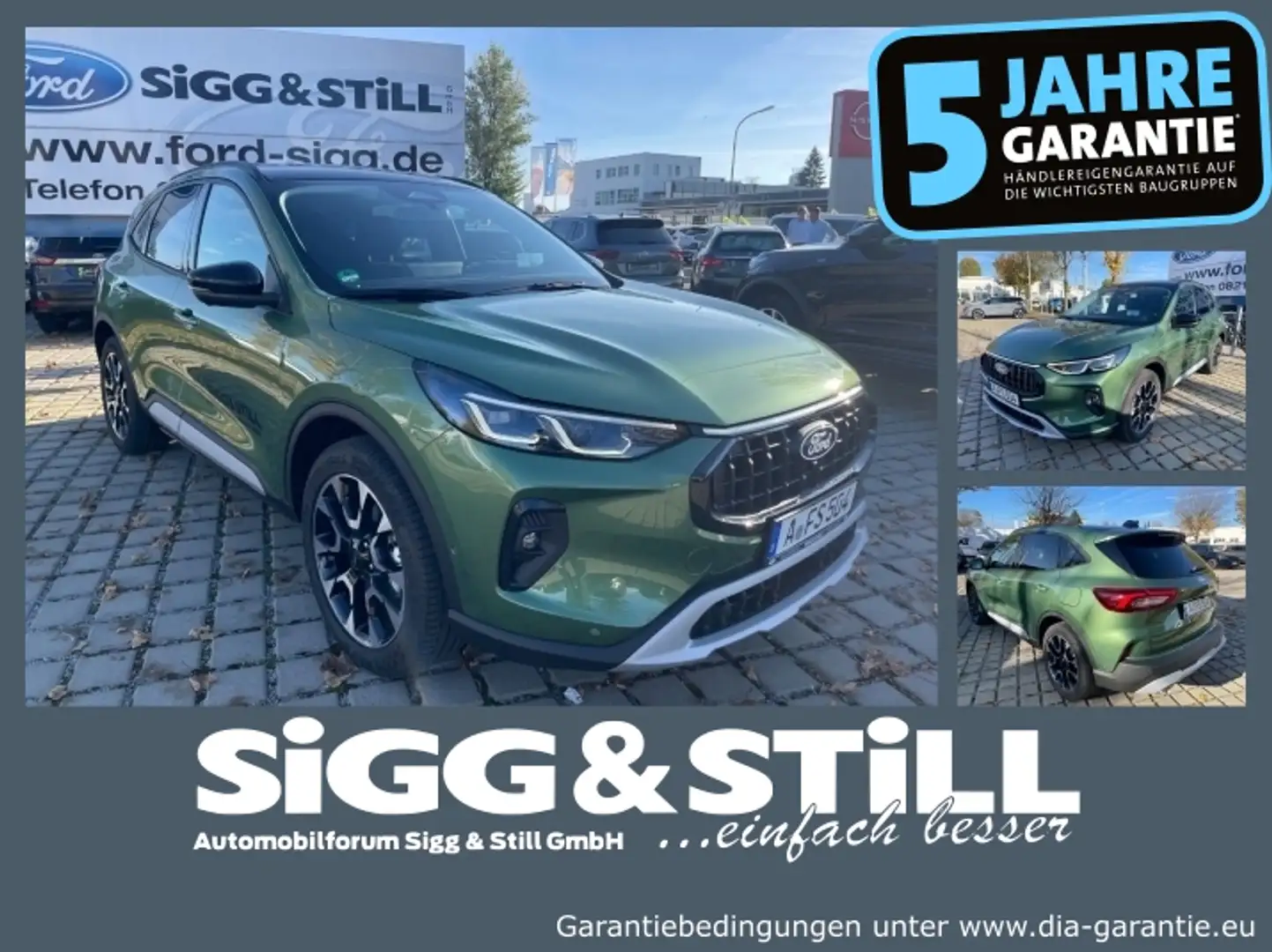 Ford Kuga Active X 2.5 FHEV IACC*PANO*LED-MATRIX*4xSHZ Grün - 1