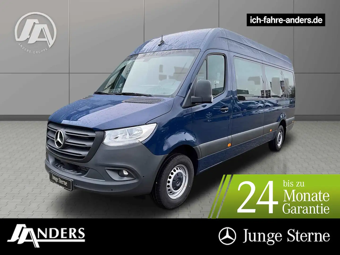Mercedes-Benz Sprinter 315 Kombi L3H2 Klima*SHZ*AUT*MBUX*Temp. Blauw - 1