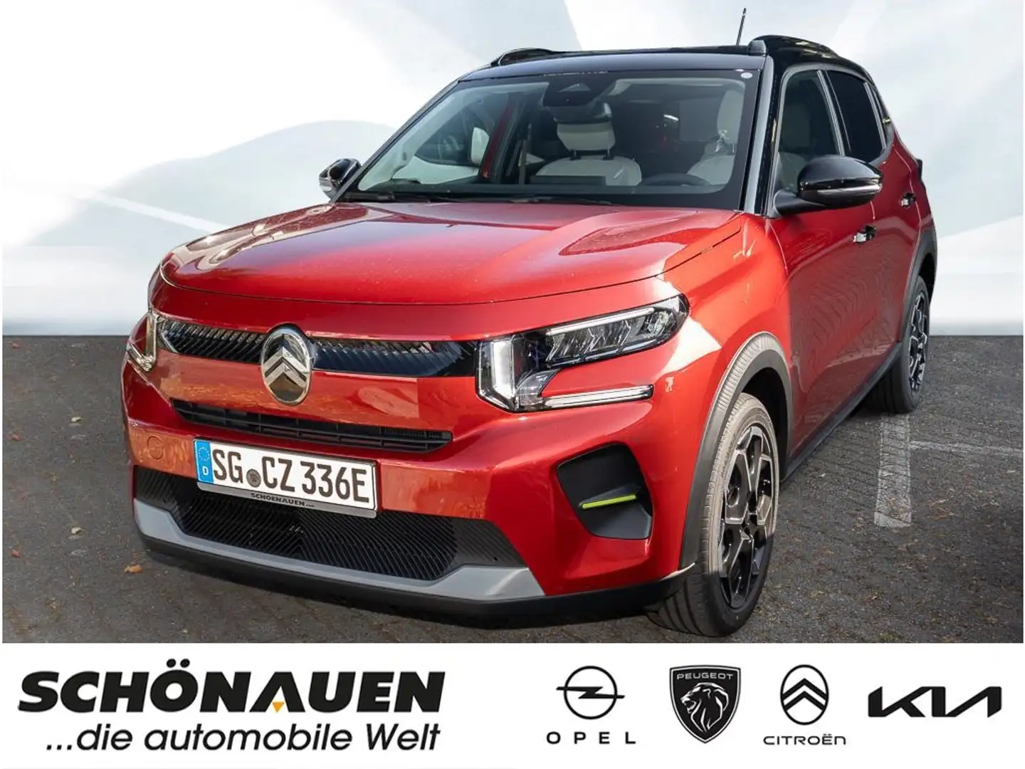 Citroen C3 e-C3 Elektromotor 113 Max HUD Navi Soundsystem LED Rood - 1