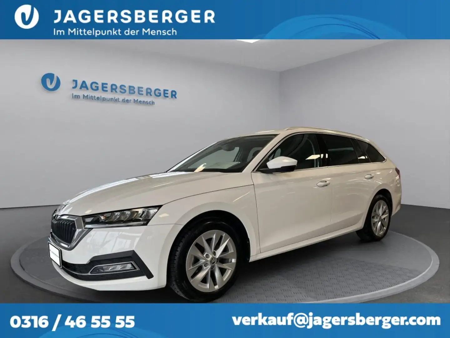 Skoda Octavia Combi 2,0 TDI Style DSG Weiß - 1
