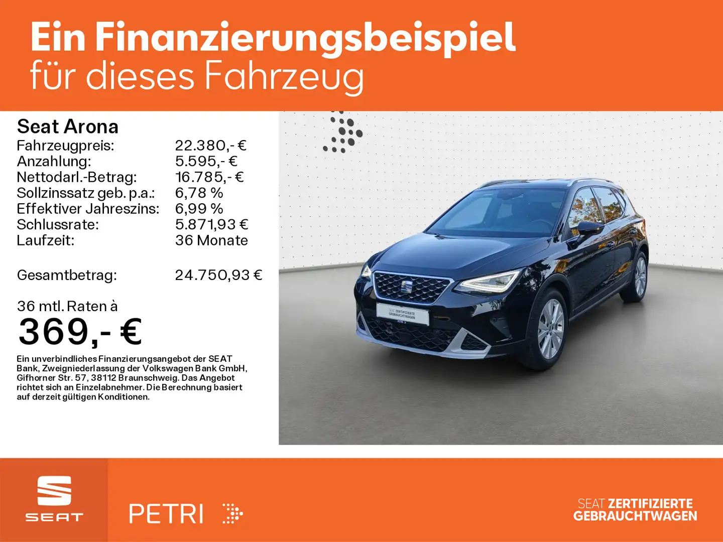 SEAT Arona X-Perience 1.0 TSI DSG*NAVI*KAM*SHZ*LED*AC Schwarz - 2