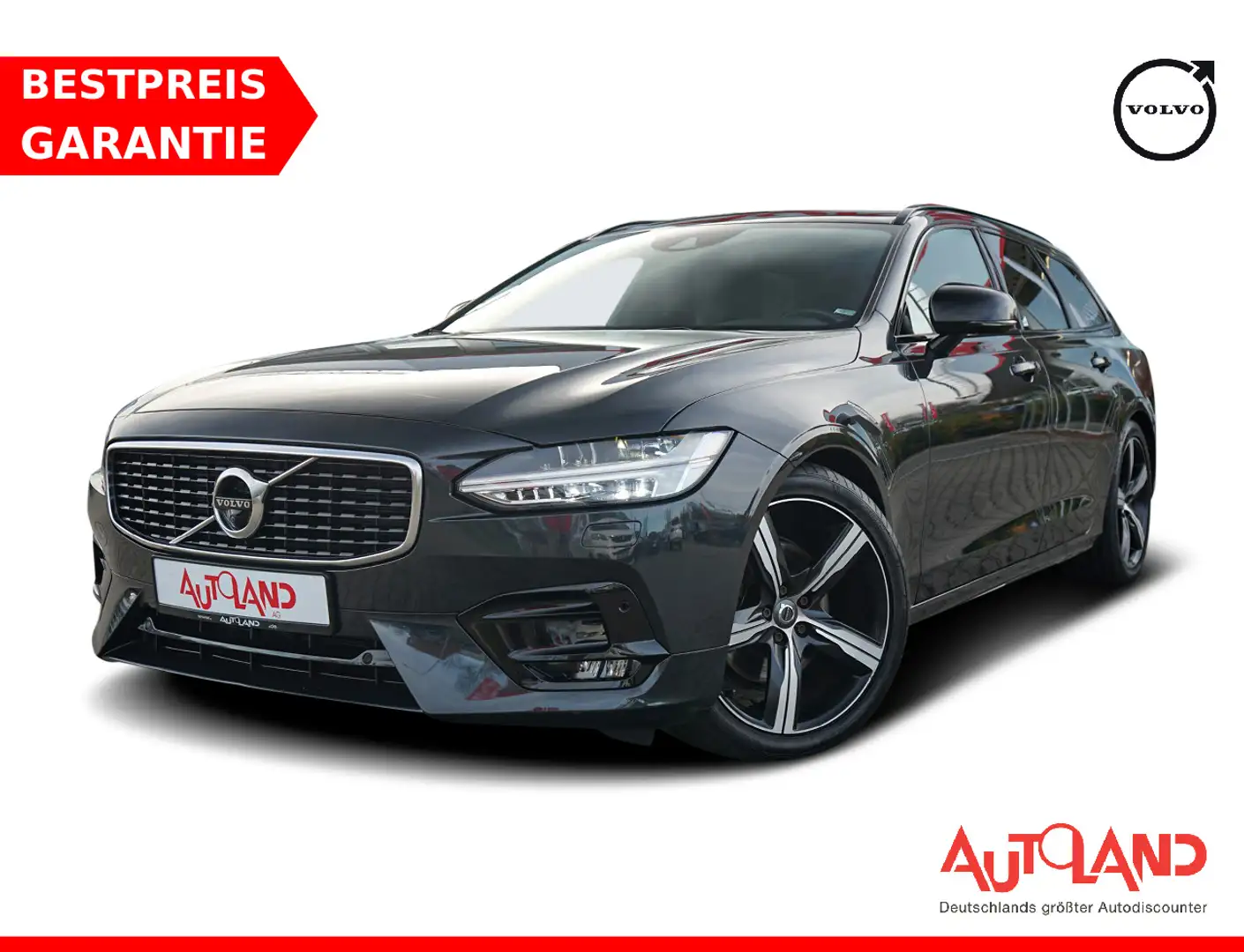 Volvo V90 V 90 D5 AWD R Design Navi HarmanKardon Kamera Grijs - 1