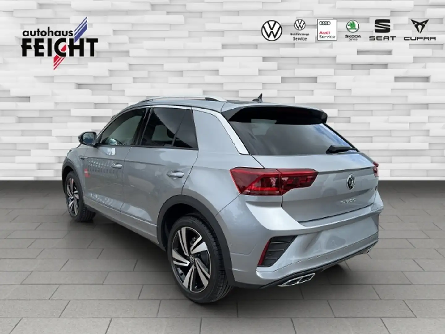 Volkswagen T-Roc 1.5 TSI R-Line+MATRIX-LED+NAVI+AHK+APP-C. Argent - 2