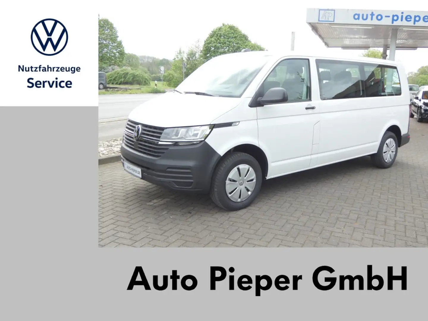 Volkswagen T6.1 Kombi LR 2xKlima 9Sitze APP-Connect AHK PDC Klima Navi Weiß - 1