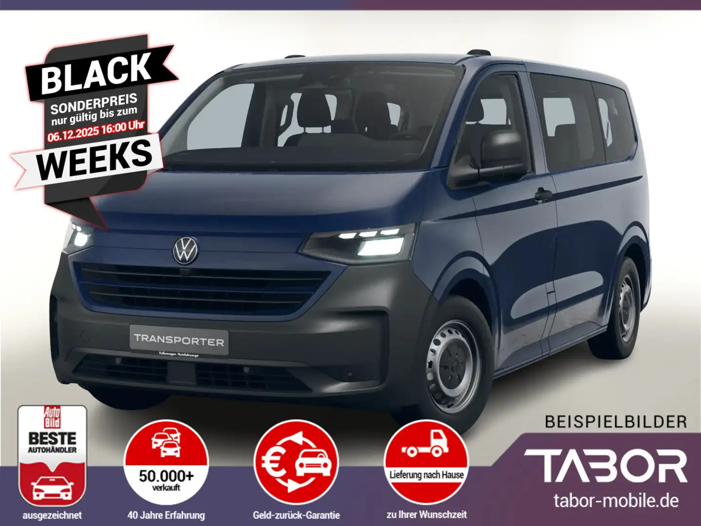 Volkswagen T7 Transporter 2.0 TDI 110 LED 9-S Kam PDC UVP-25%* Modrá - 1