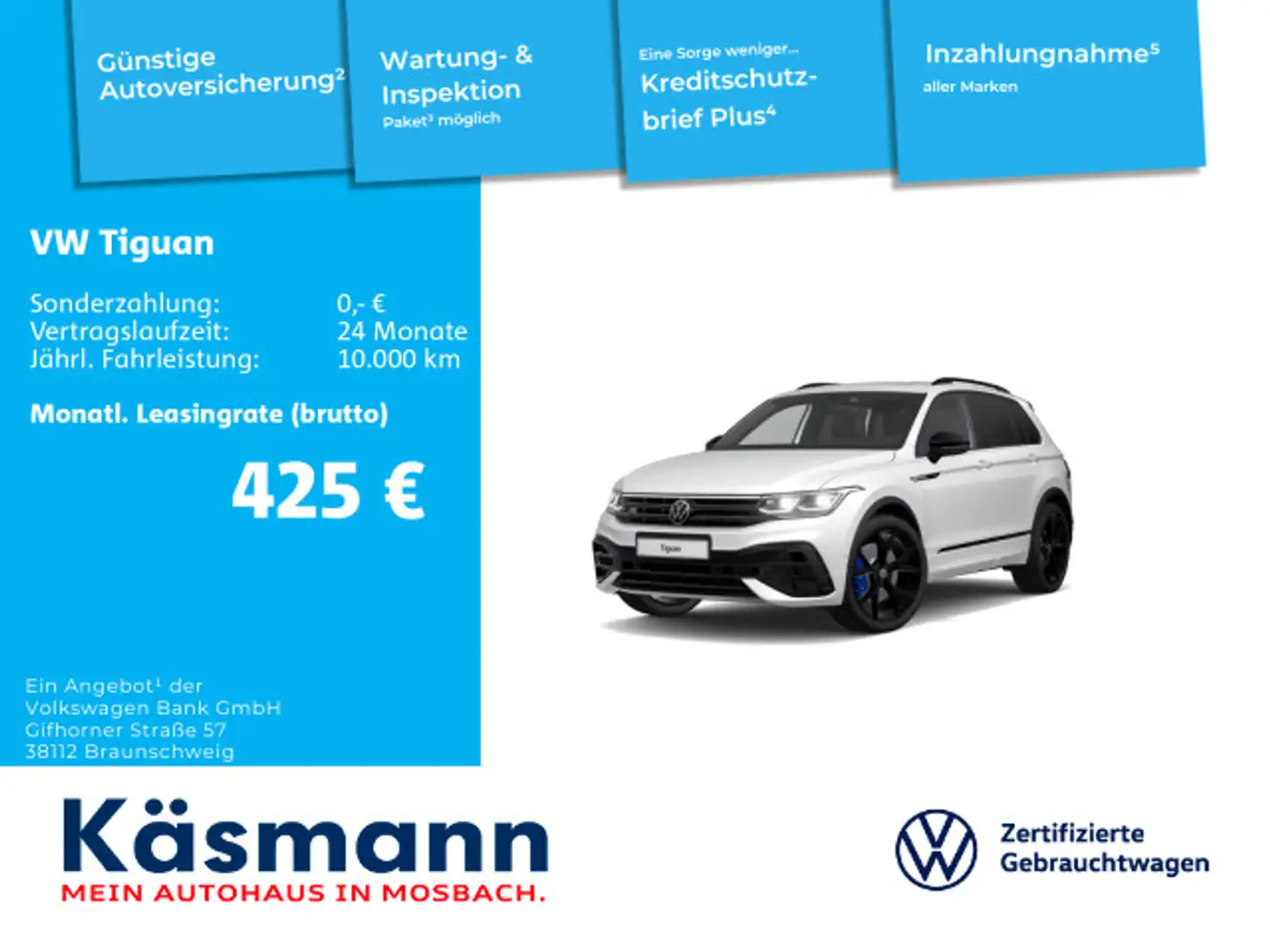 Volkswagen Tiguan R 4Motion R-PERFORMANCE PANO BLACKSTYLE Weiß - 1