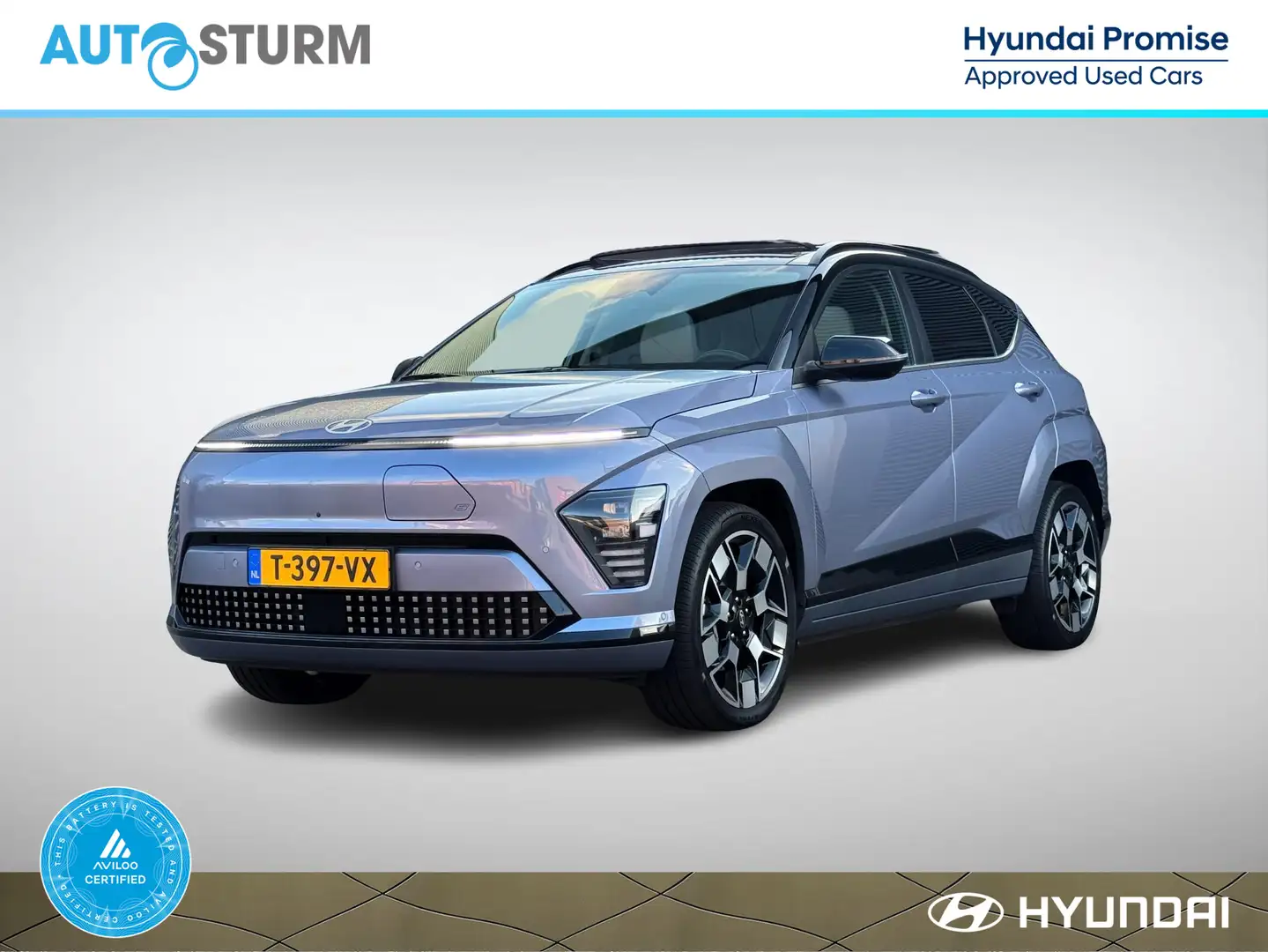 Hyundai KONA Electric Premium Sky 65.4 kWh SoH 99% NL-Auto + 1e Blau - 1