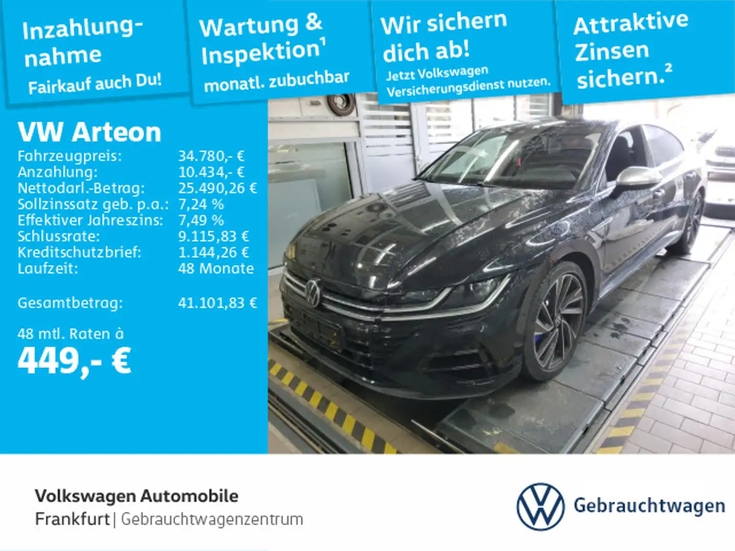 Volkswagen Arteon 2.0 TSI DSG R 4Motion Navi AHK IQ.LIGHT - Schwarz - 1