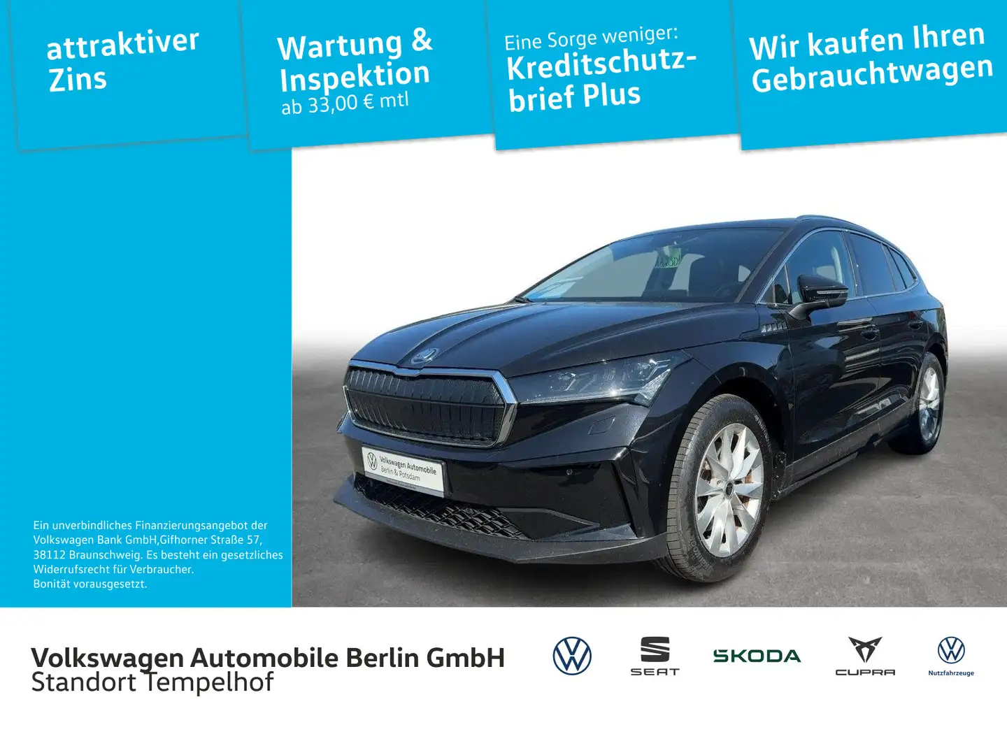Skoda Enyaq 80 4x4 P-DACH 77kWh KAMERA Noir - 1