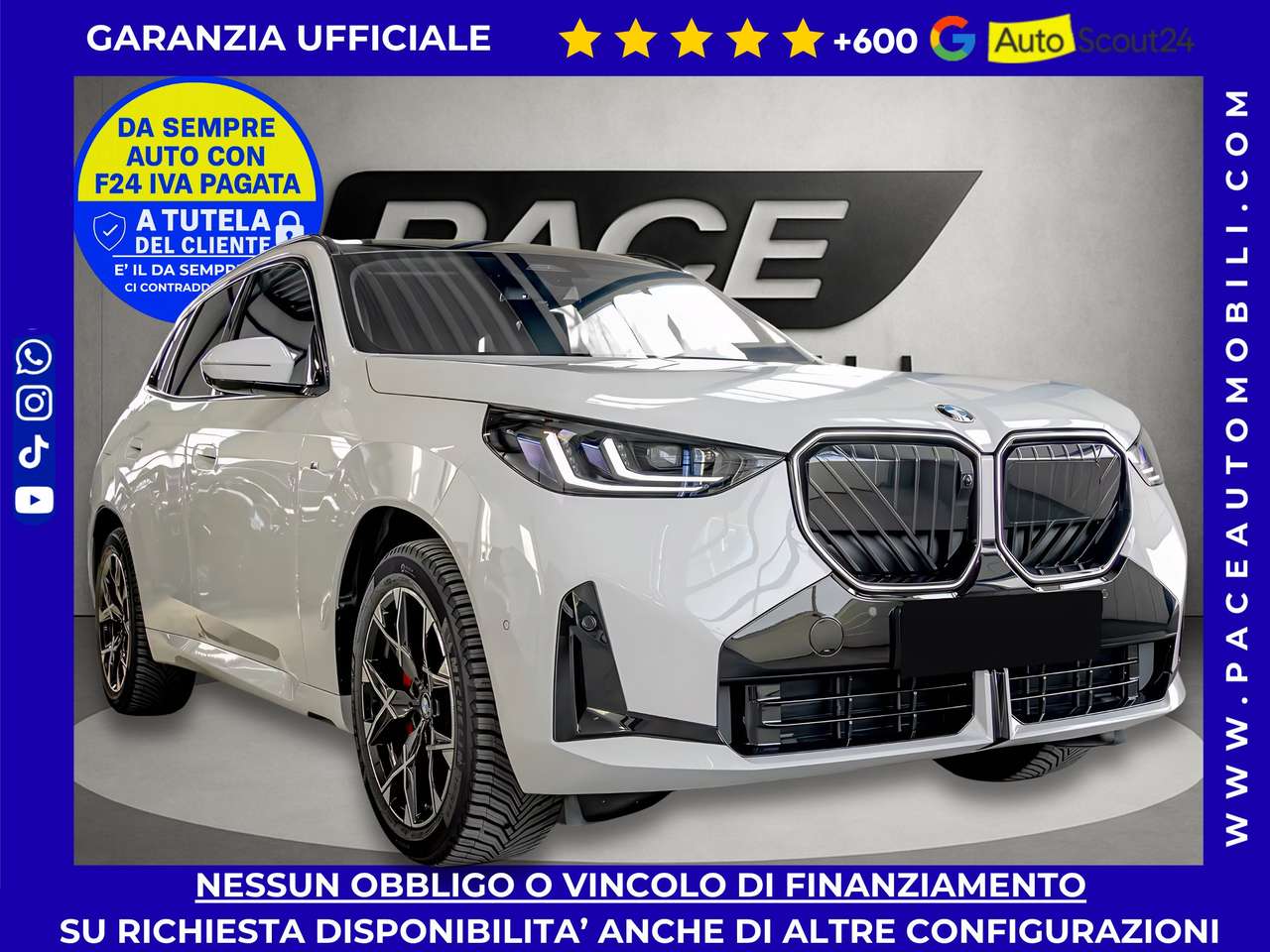 BMW X3 D XDRIVE M SPORT PRO MSPORT M-SPORT ICONIC GLOW ACC BLACK PACK 20" TETTO HUD H&K