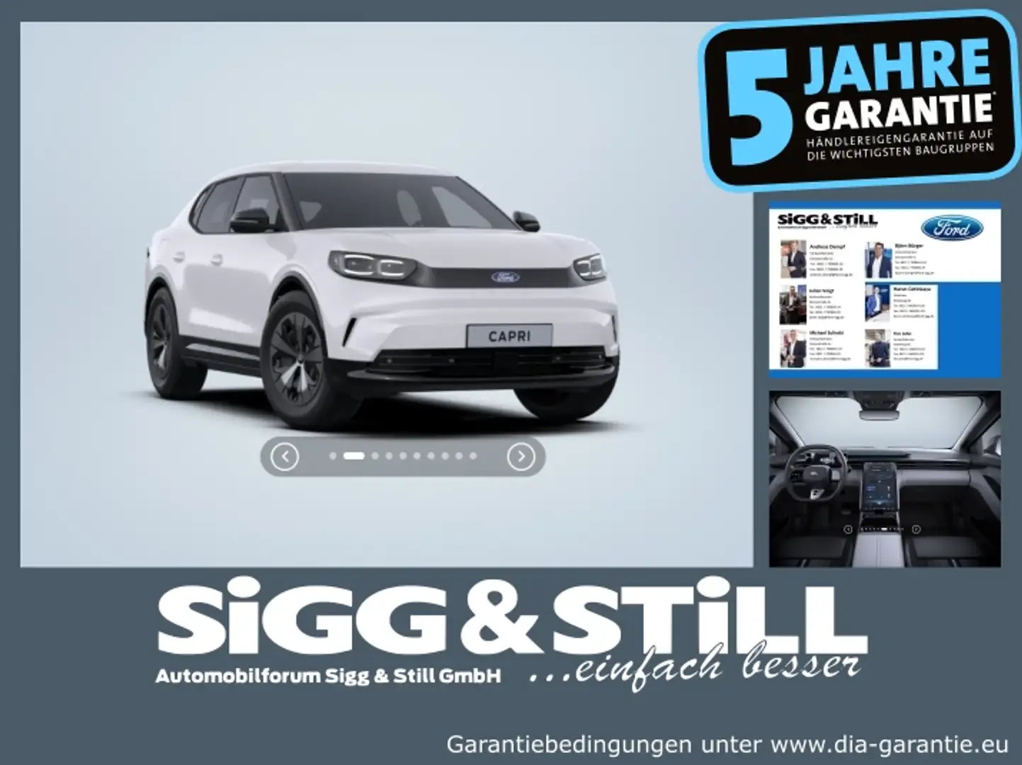 Ford Capri ELEKTRO **NEUES MODELL** NAV*360°*IACC*LED Weiß - 1