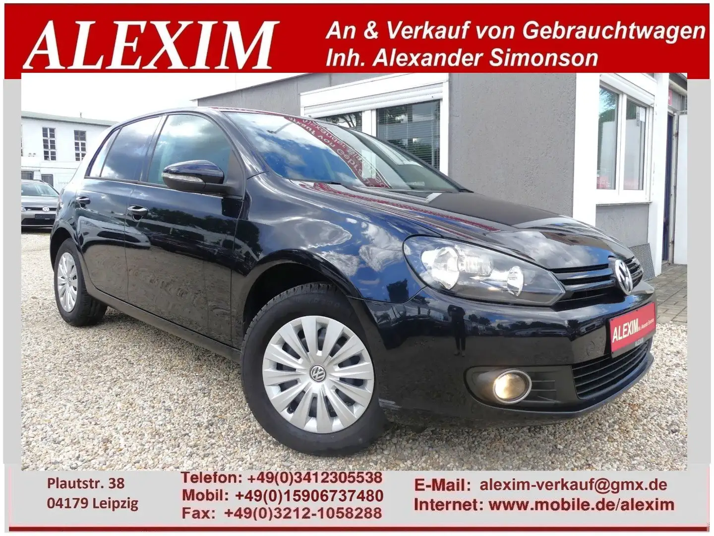 Volkswagen Golf VI Trendline/Klimaaut/8fachBereift/Kurvenli Schwarz - 1