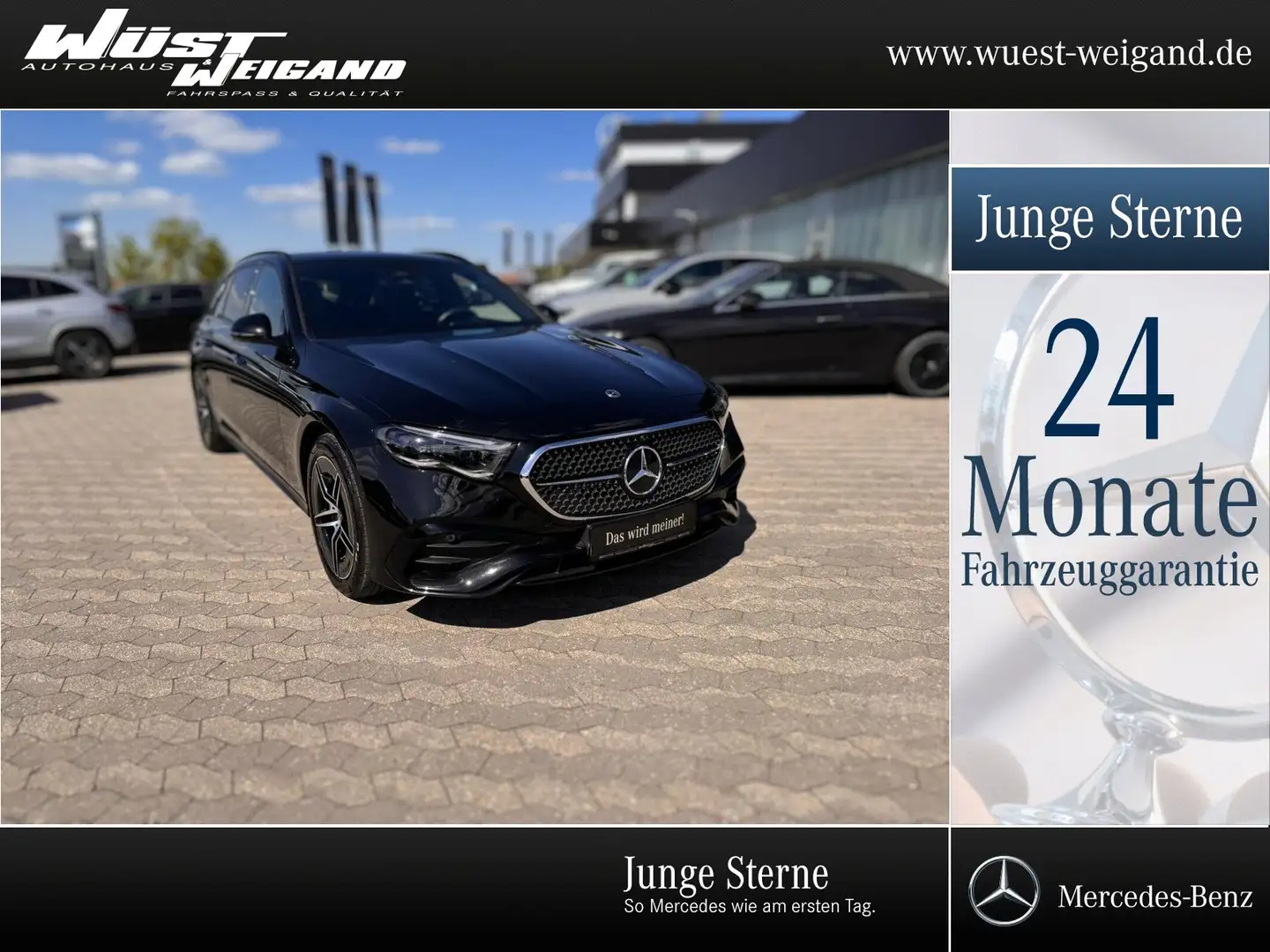 Mercedes-Benz E 300 de 4M T AMG Dist/Pano/Airmat/360/AHK/Leder Schwarz - 1