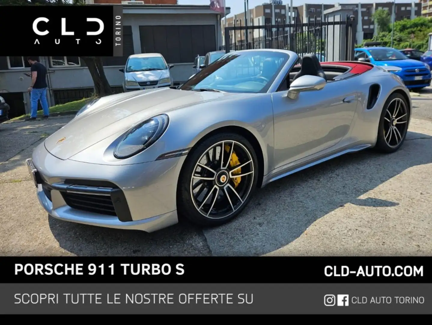 Porsche 911 Turbo S Cabriolet Gris - 1
