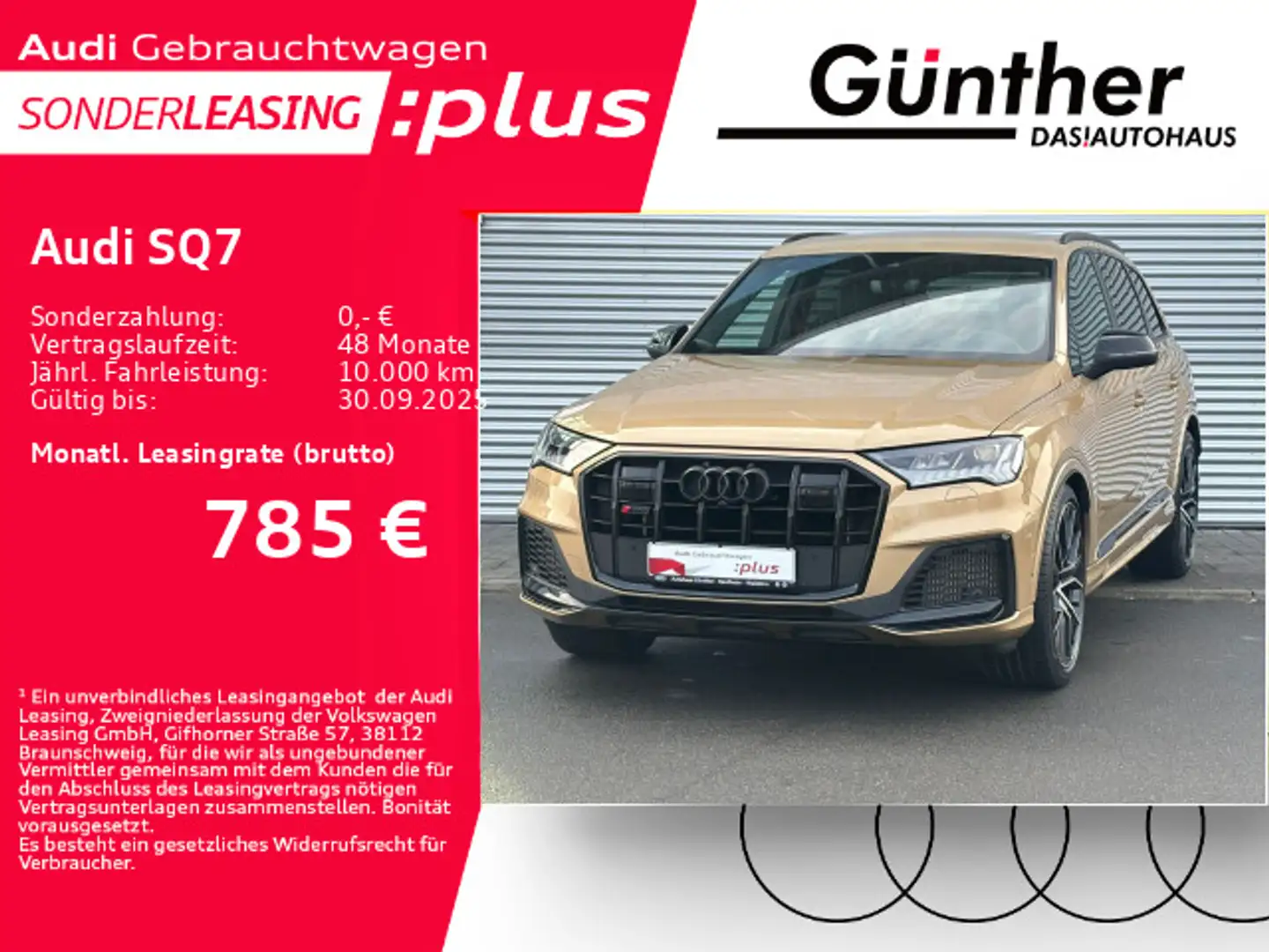 Audi SQ7 COMPETITION PLUS+EXCLUSIV+KERAMIKBREMSE+AHK+ Beige - 1