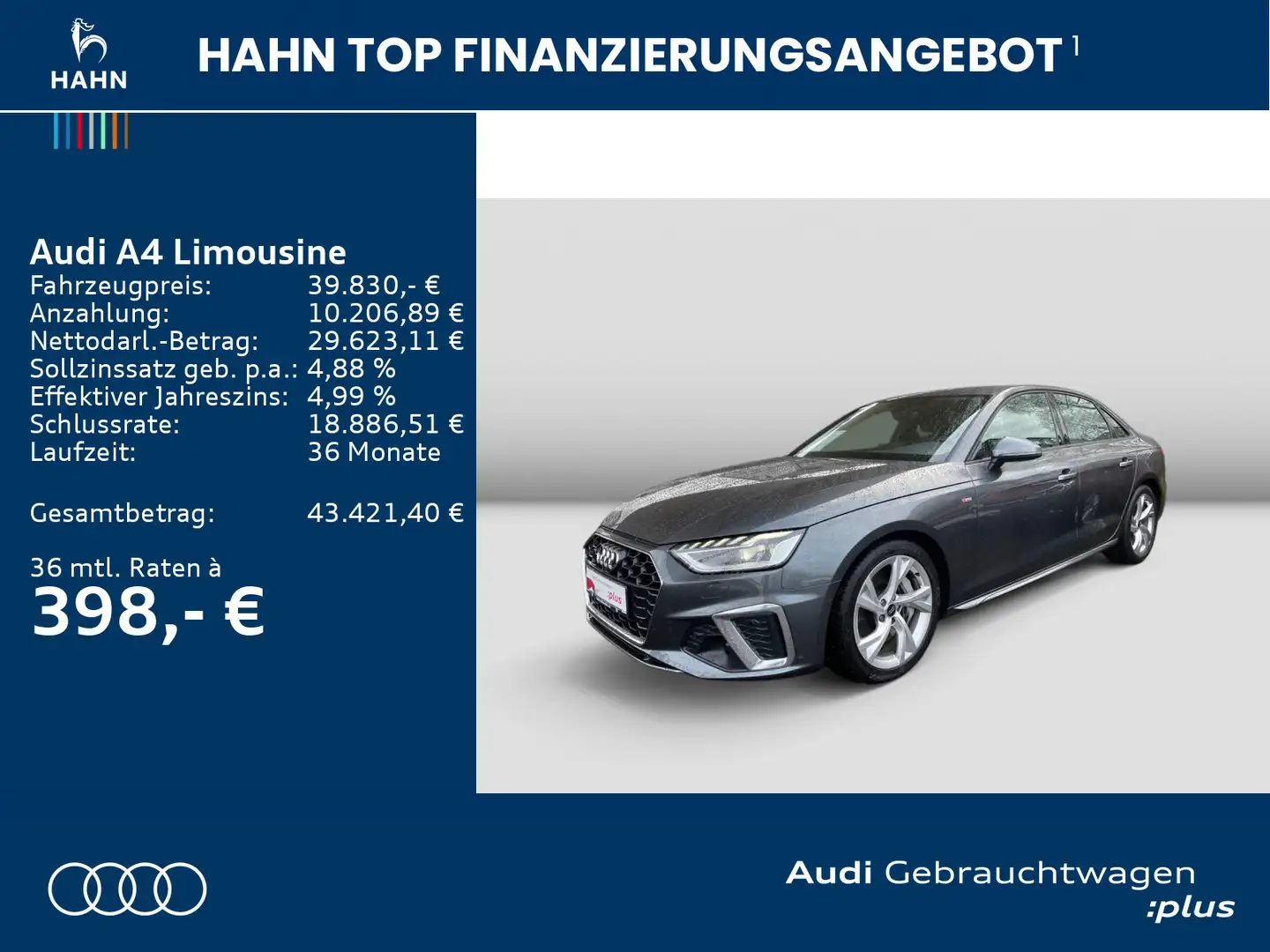 Audi A4 50TDI quattro Tiptrc S-line Matrix Grau - 2