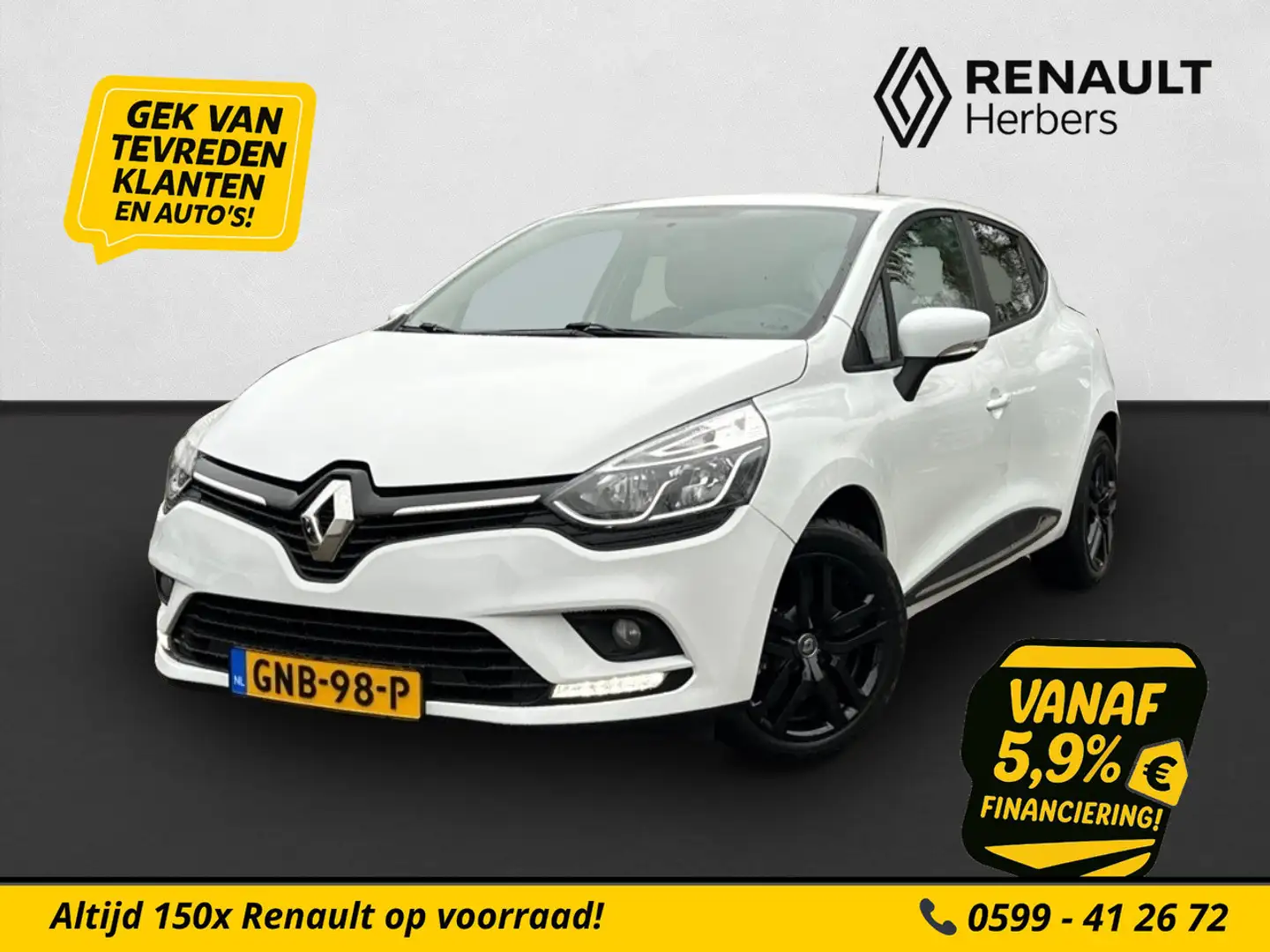 Renault Clio 0.9 TCe Zen AIRCO / NAVI / CRUISE / TREKHAAK Wit - 1