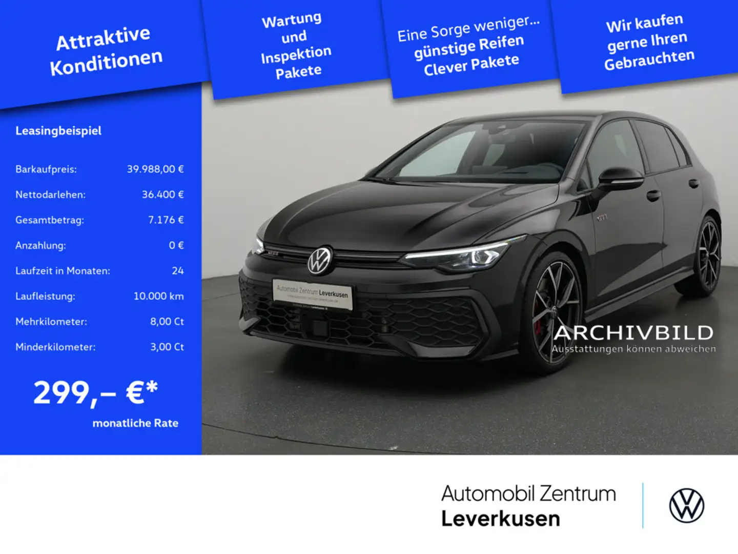 Volkswagen Golf VIII GTI MATRIX HUD H/K NAVI ACC VIRT KA Schwarz - 1