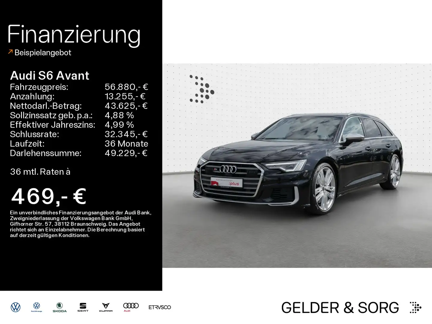 Audi S6 TDI 21Zoll*Matrix*HuD*B&O*Assistenz+ Schwarz - 1