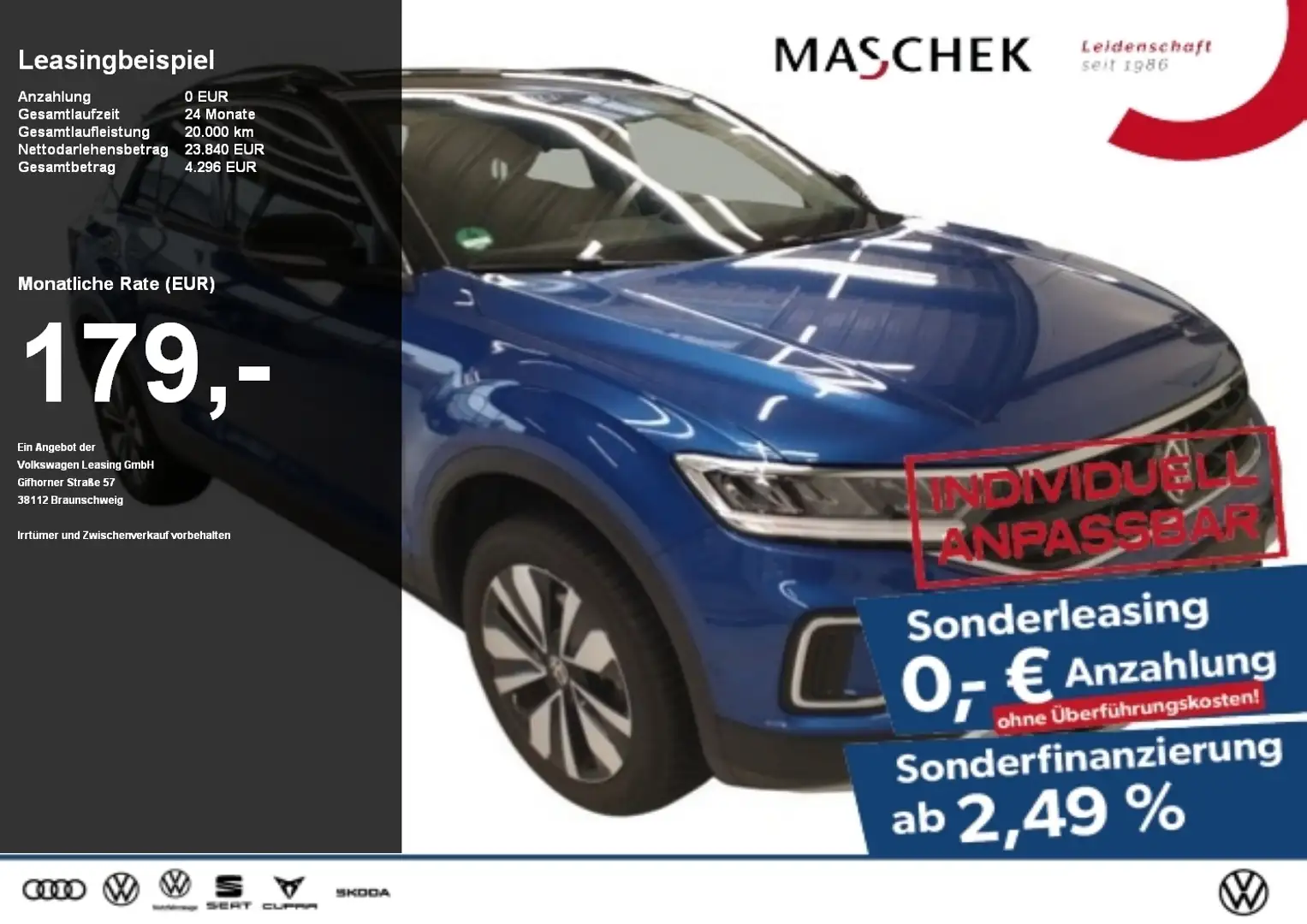 Volkswagen T-Roc GOAL 1.0 l TSI Sitzh ACC SideAssist Carplay LED Schwarz - 1