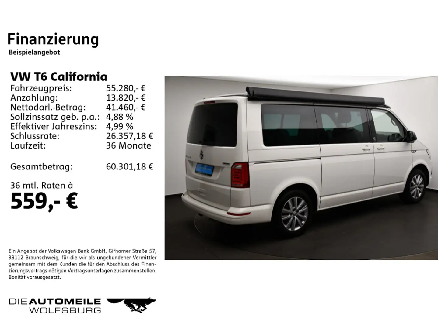 Volkswagen T6 California 2.0 TDI 4Motion DSG Coast - 30 Jah Weiß - 2