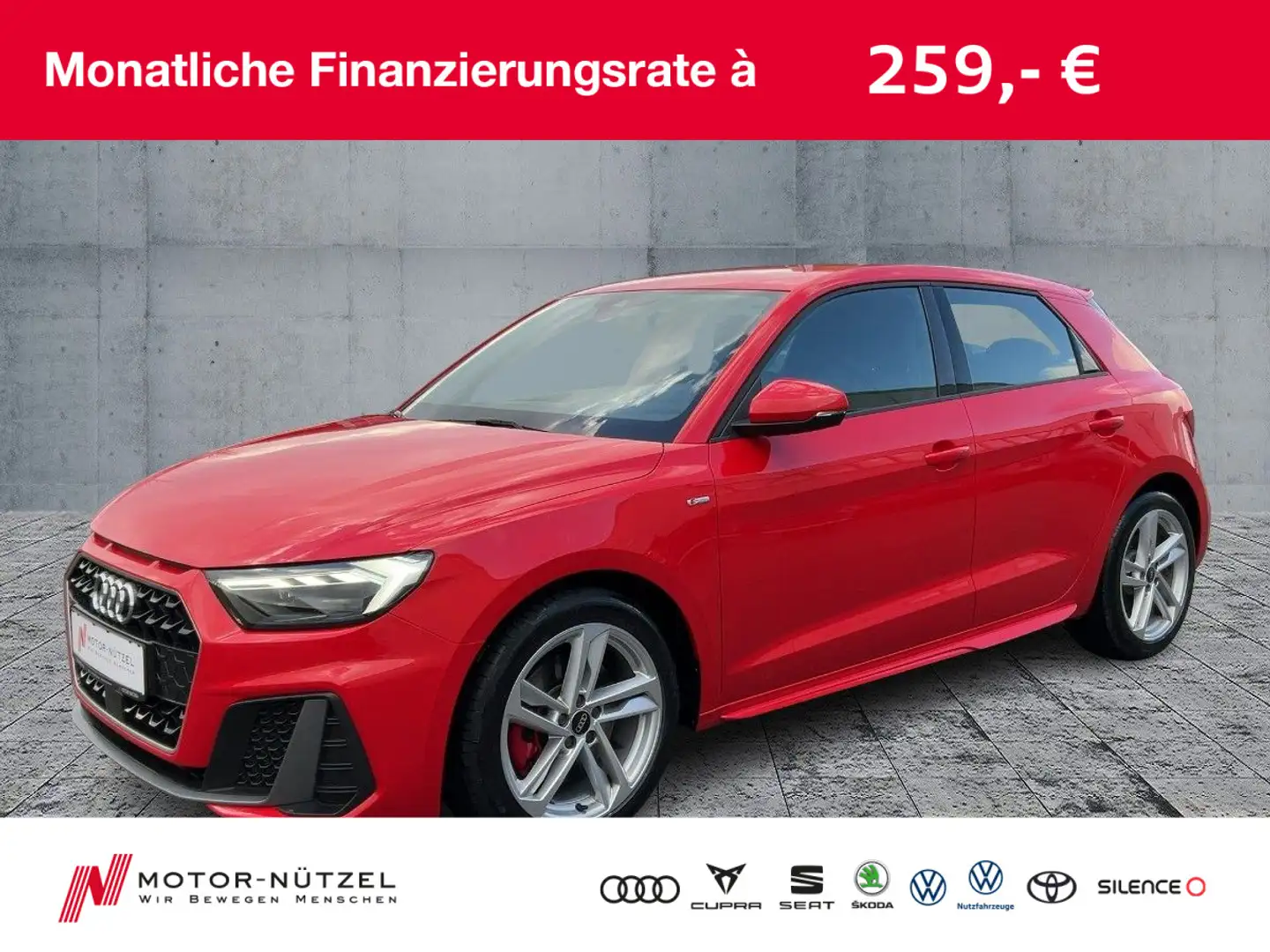 Audi A1 30 TFSI S-LINE LED+NAVI+PDC+GRA+17" Rot - 1