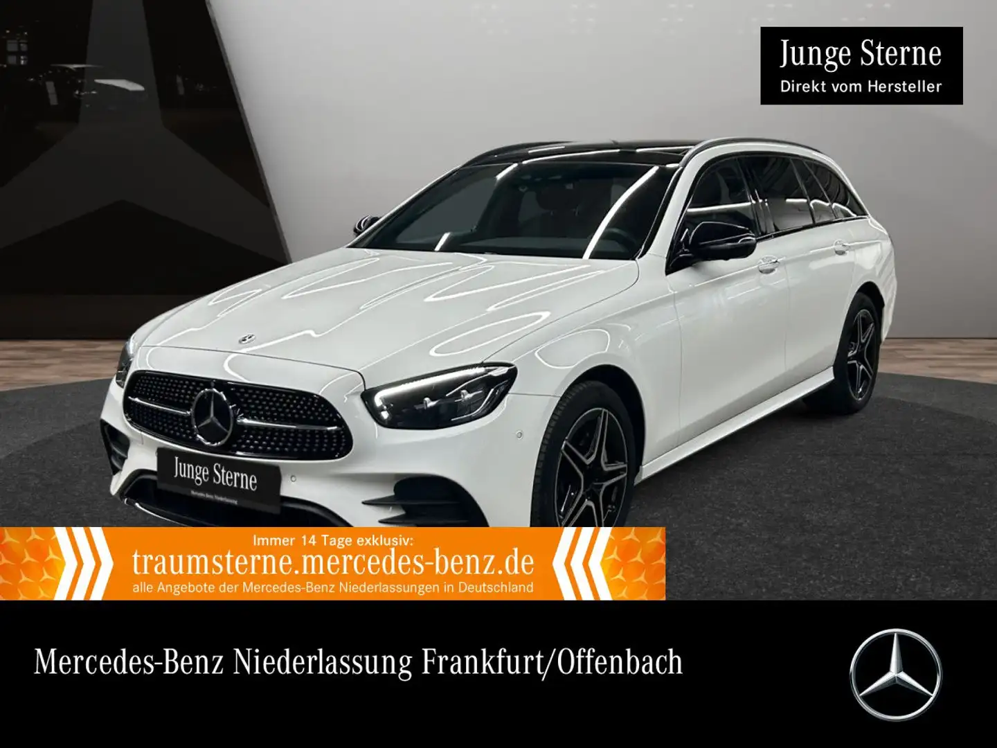 Mercedes-Benz E 300 e T AMG+NIGHT+PANO+360+LED+FAHRASS+BURMESTER Weiß - 1