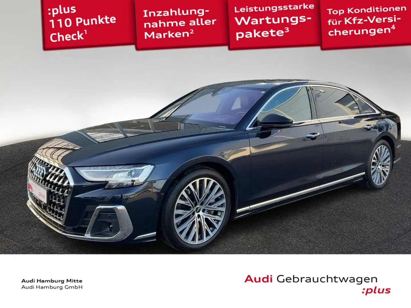 Audi A8 L 60 TFSI e quattro tiptr. Vollleder Pano Mas Blau - 1