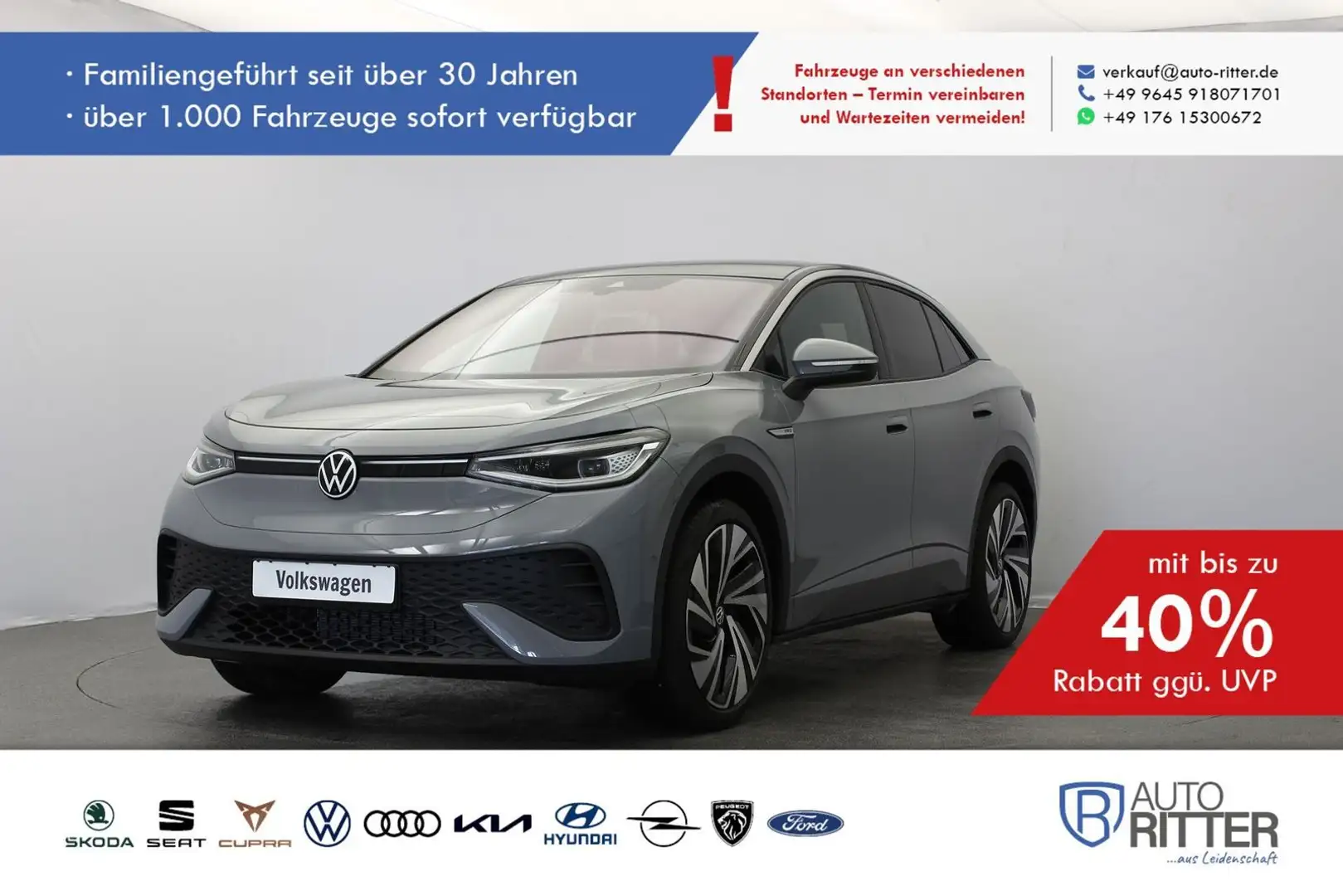 Volkswagen ID.5 Pro Performance LED|Navi|Carplay|Klima|P... Gris - 1