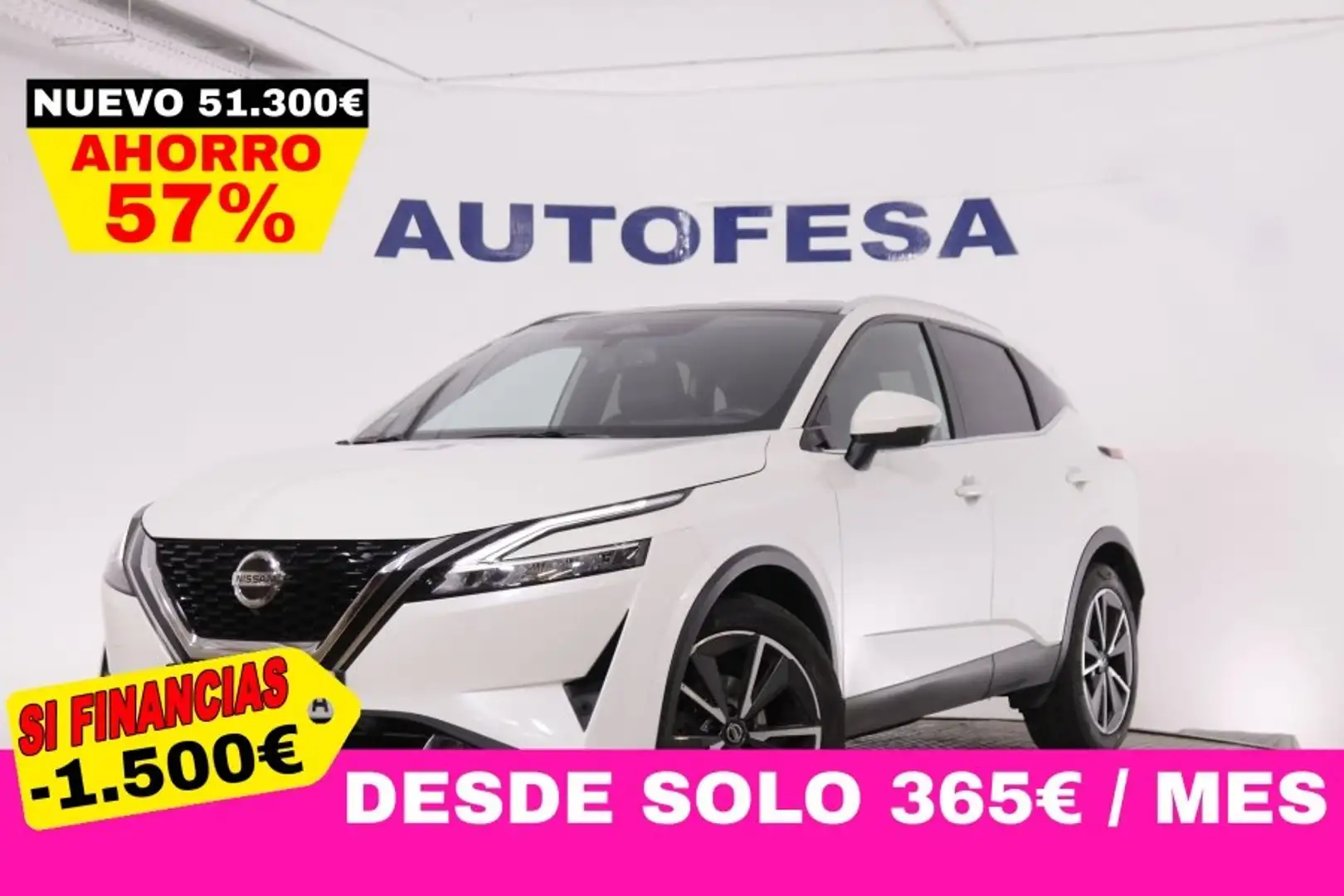 Nissan Qashqai 1.3 DIG-T MHEV XTRONIC TEKNA AUTO 158CV 5P # IVA D Blanco - 1