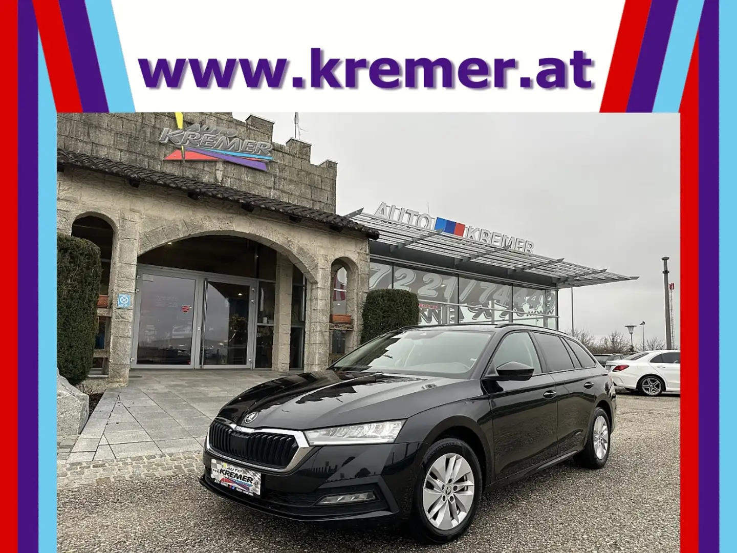 Skoda Octavia Combi 2,0 TDI Ambition/ACC/SHA/RFK/AMBIENTE/SHZ... Zwart - 1