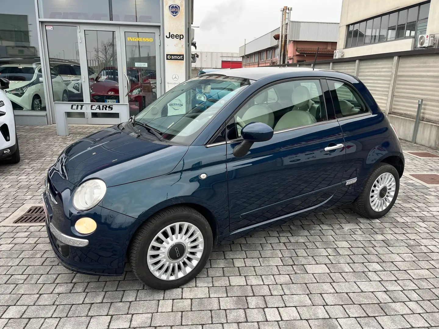 Fiat 500 1.2 Lounge 69cv Solo 44000 Km !! Ok Neop. Blu/Azzurro - 1