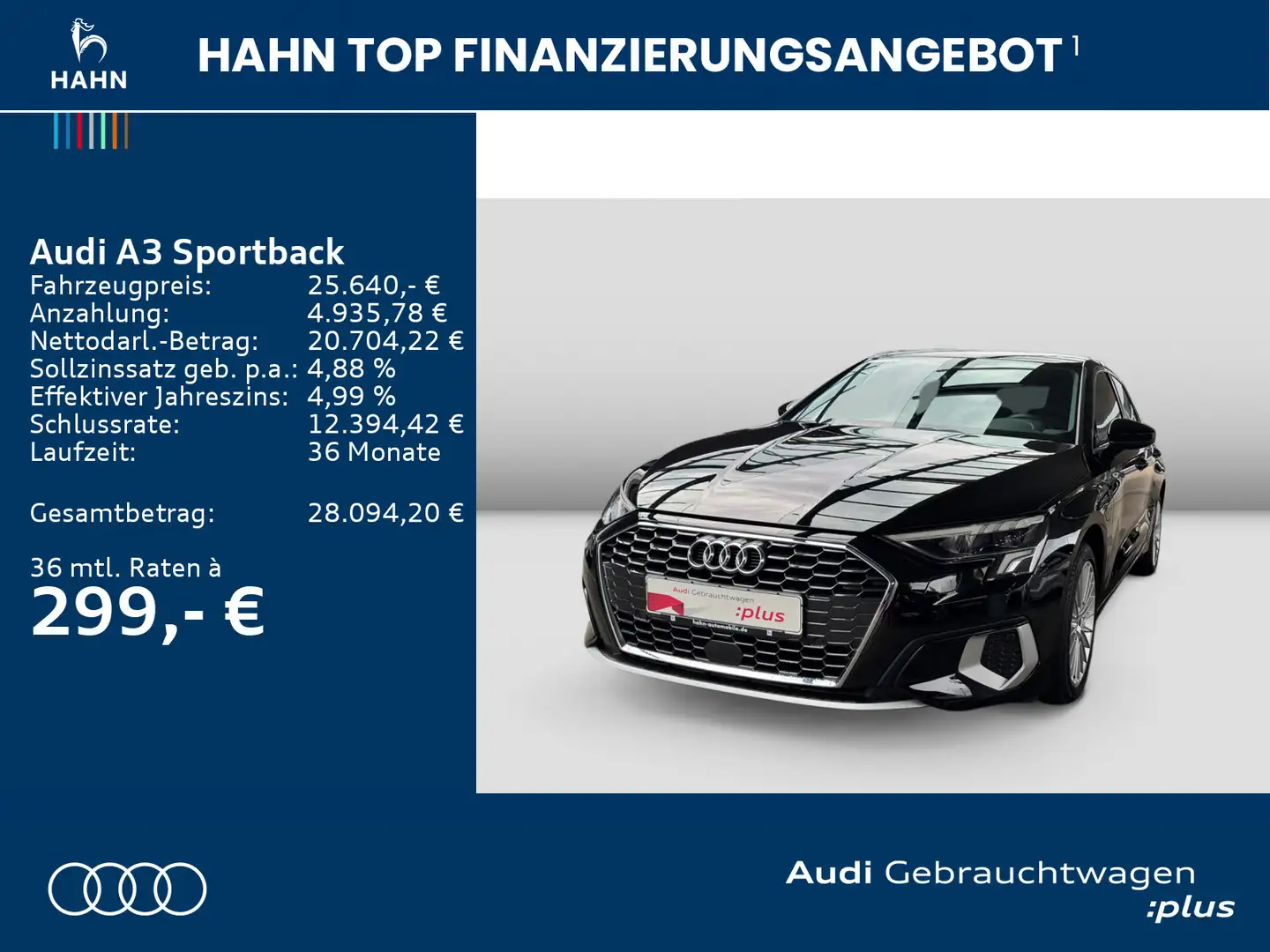 Audi A3 advanced 40TFSIe S-trc Virtual ACC Schwarz - 2