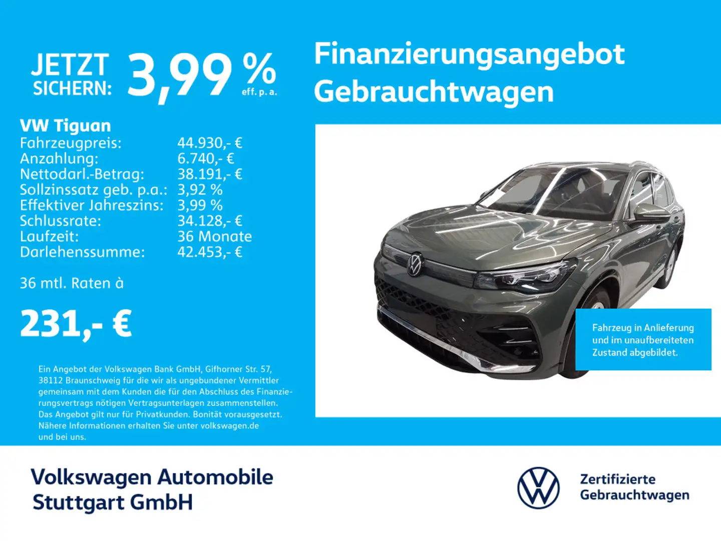 Volkswagen Tiguan R-Line 2.0 TDI DSG Navi AHK P-Dach Kamera Grün - 1