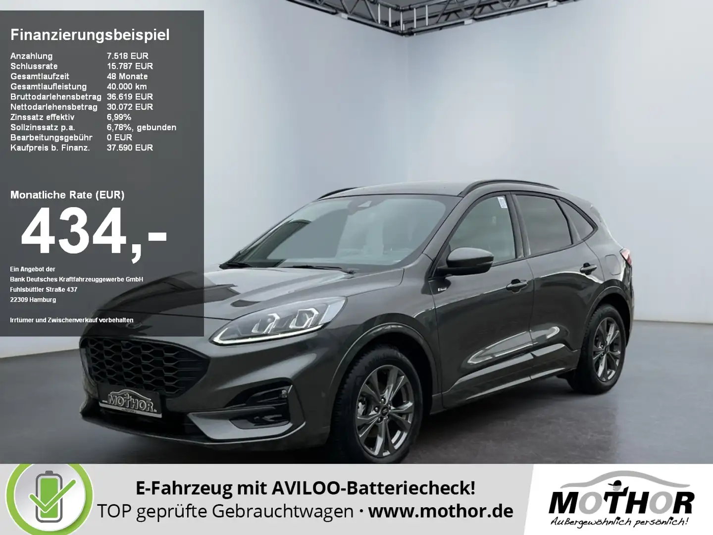 Ford Kuga ST-Line X 2,5l FHEV FWD ACC HUD GJR Grau - 1