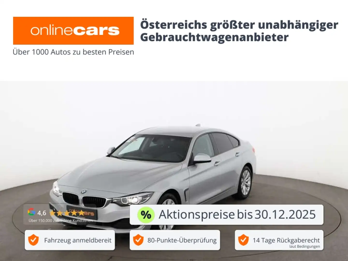 BMW 420 i Gran Coupe xDrive Advantage Aut LED RADAR Silber - 1