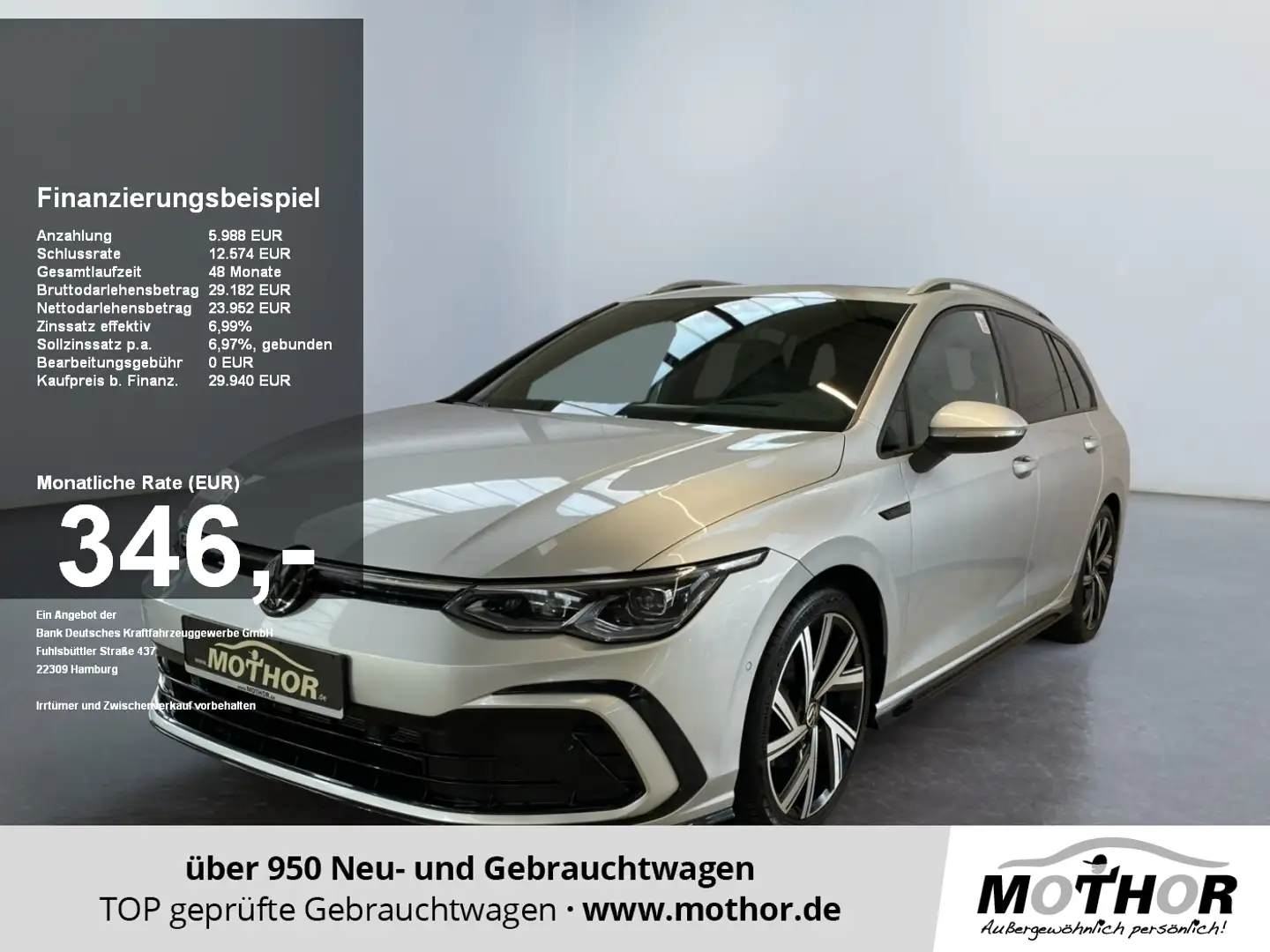 Volkswagen Golf Variant Golf VIII Variant R-Line 1.5 eTSI DSG LED NAVI Silber - 1