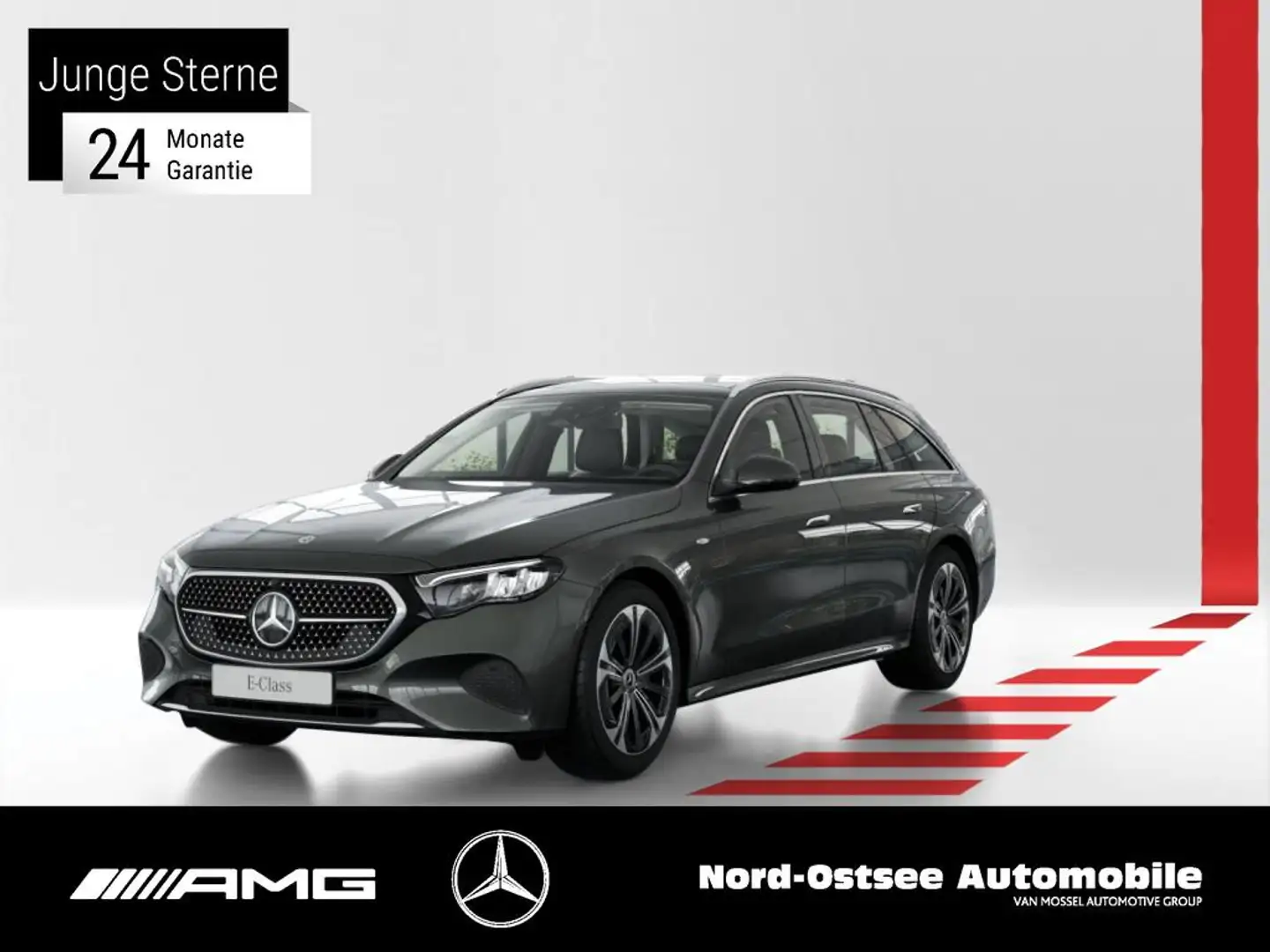 Mercedes-Benz E 300 de T AVANTGARDE ADV PANO AHK HUD DISTRO Grijs - 1