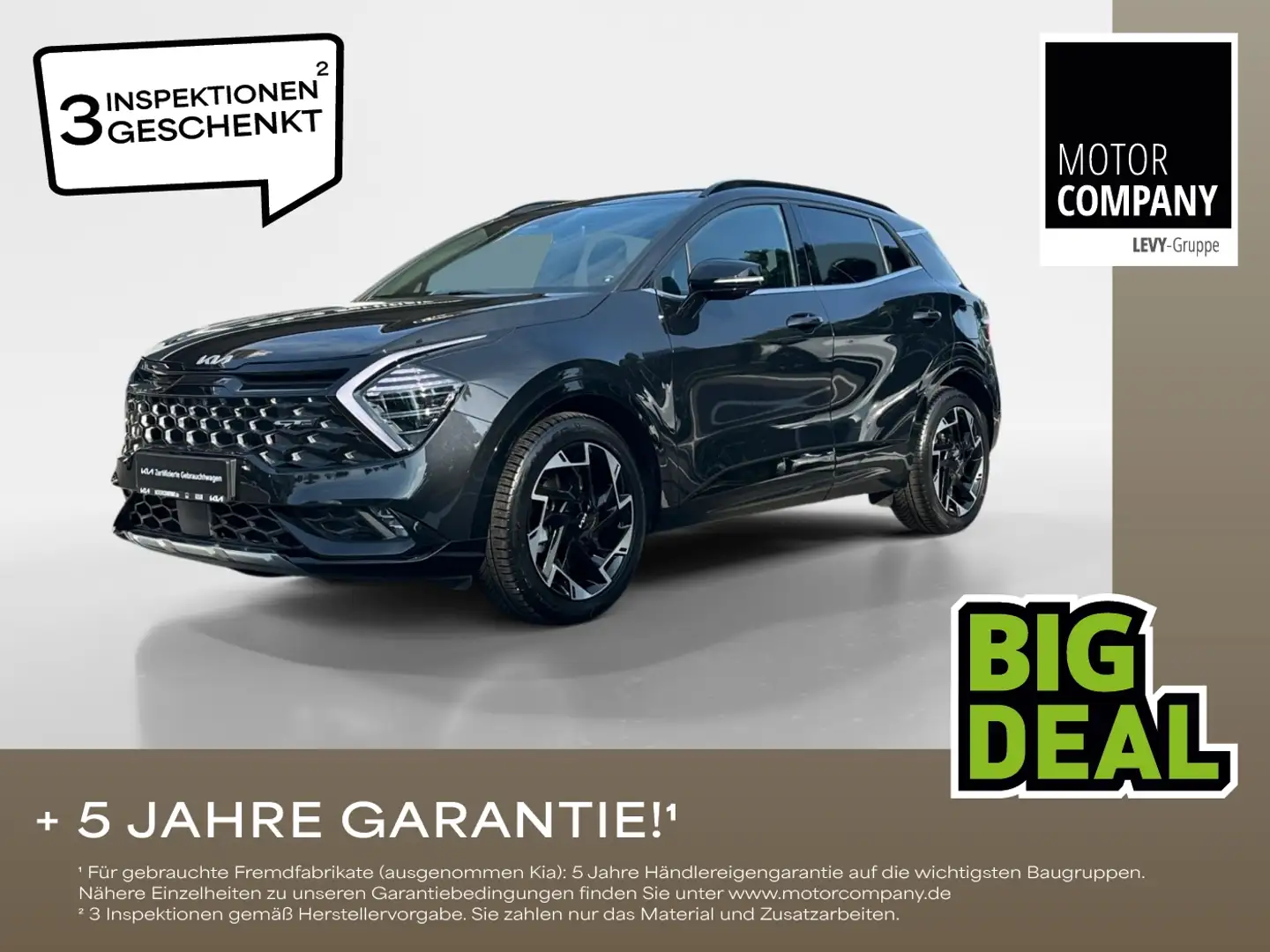 Kia Sportage 1.6 T-GDI GT-Line +AWD+DCT+Pano+Allwette Schwarz - 1