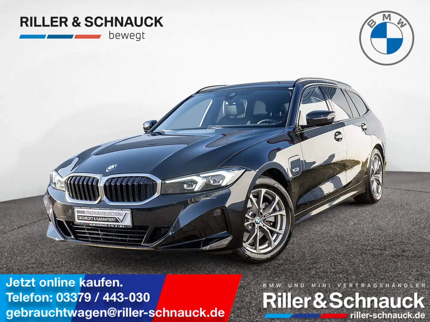 BMW 330 e Touring LED+NAVI+KAMERA+KLIMAAUT+SHZ+PDC Schwarz - 1