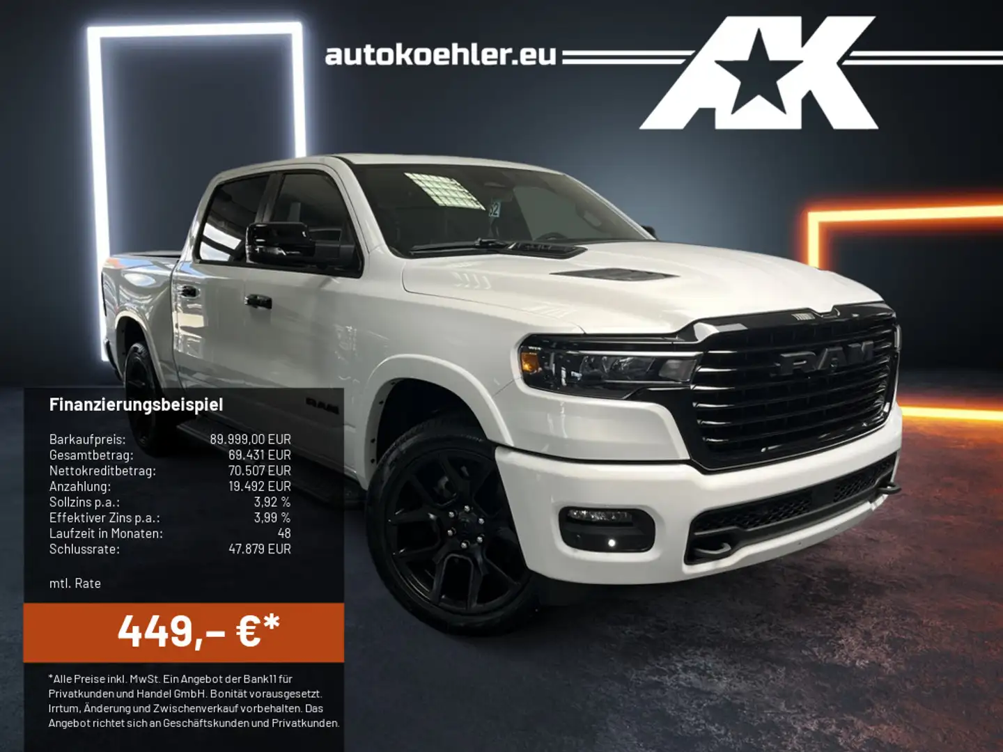 Dodge RAM Laramie Night Premium Gen 6,Biturbo,LPG,Pano,ALP Wit - 1