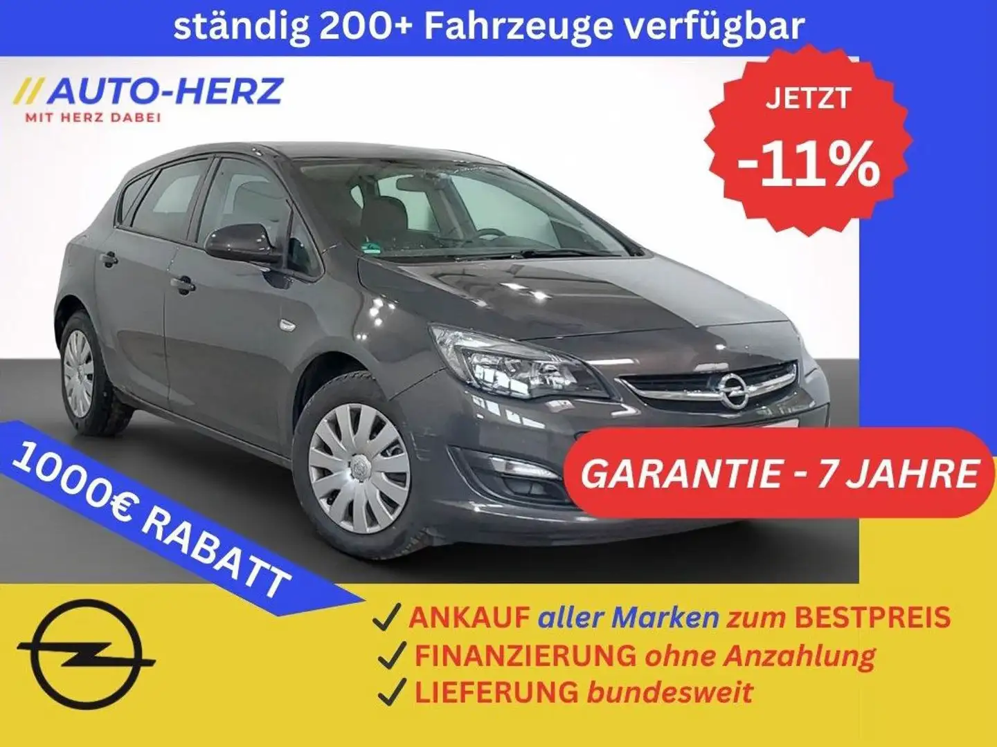 Opel Astra Lim. BUSINESS 5-trg Navi PDC Klima Radio Grijs - 1