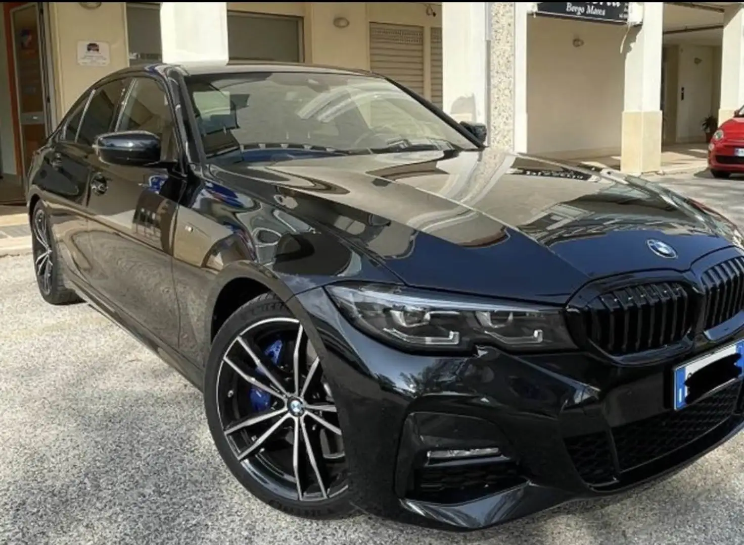 BMW 330 Serie 3 G20 2019 Berlina 330d mhev 48V Msport auto Nero - 2